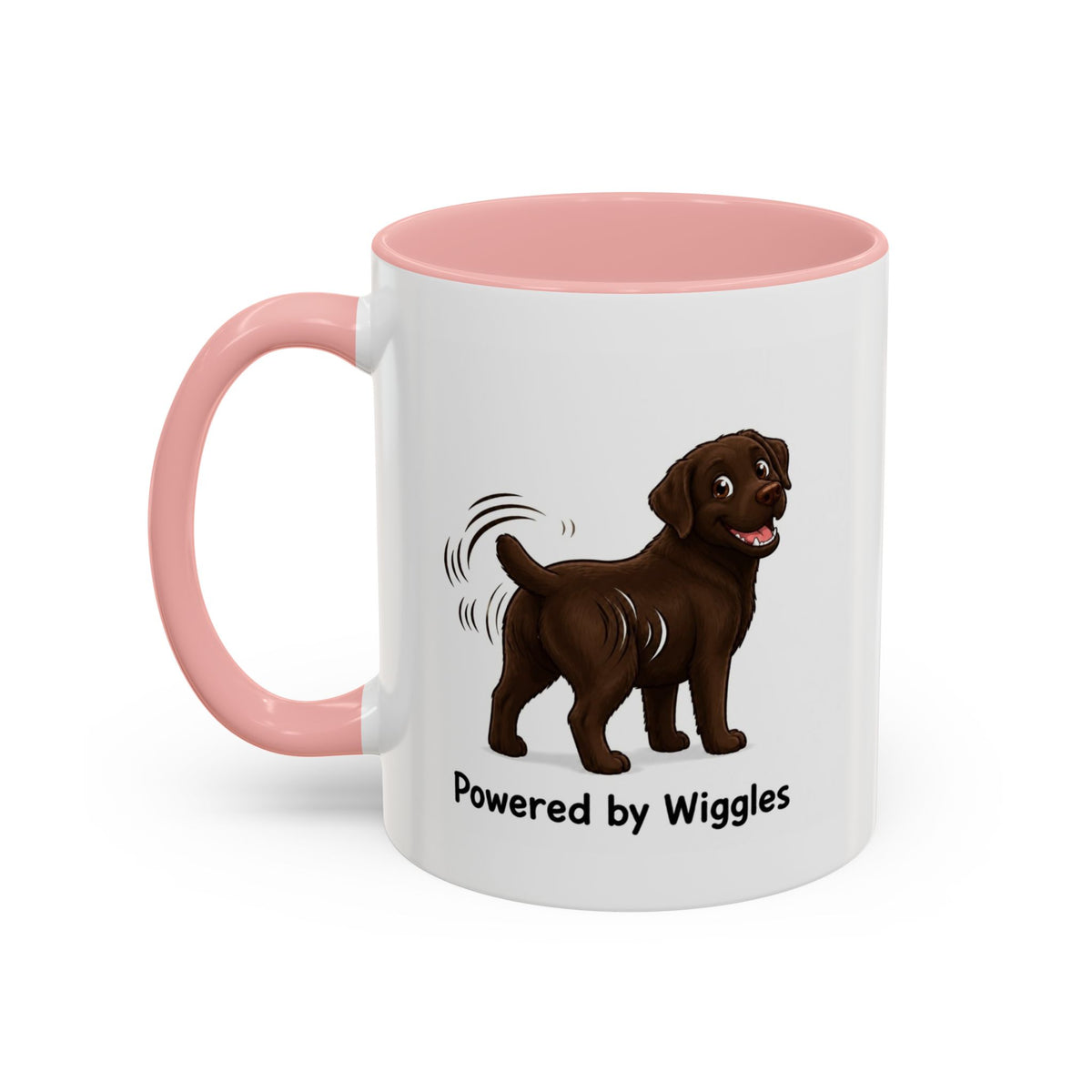Powered by Wiggles Mug - Labrador - Chocolate
