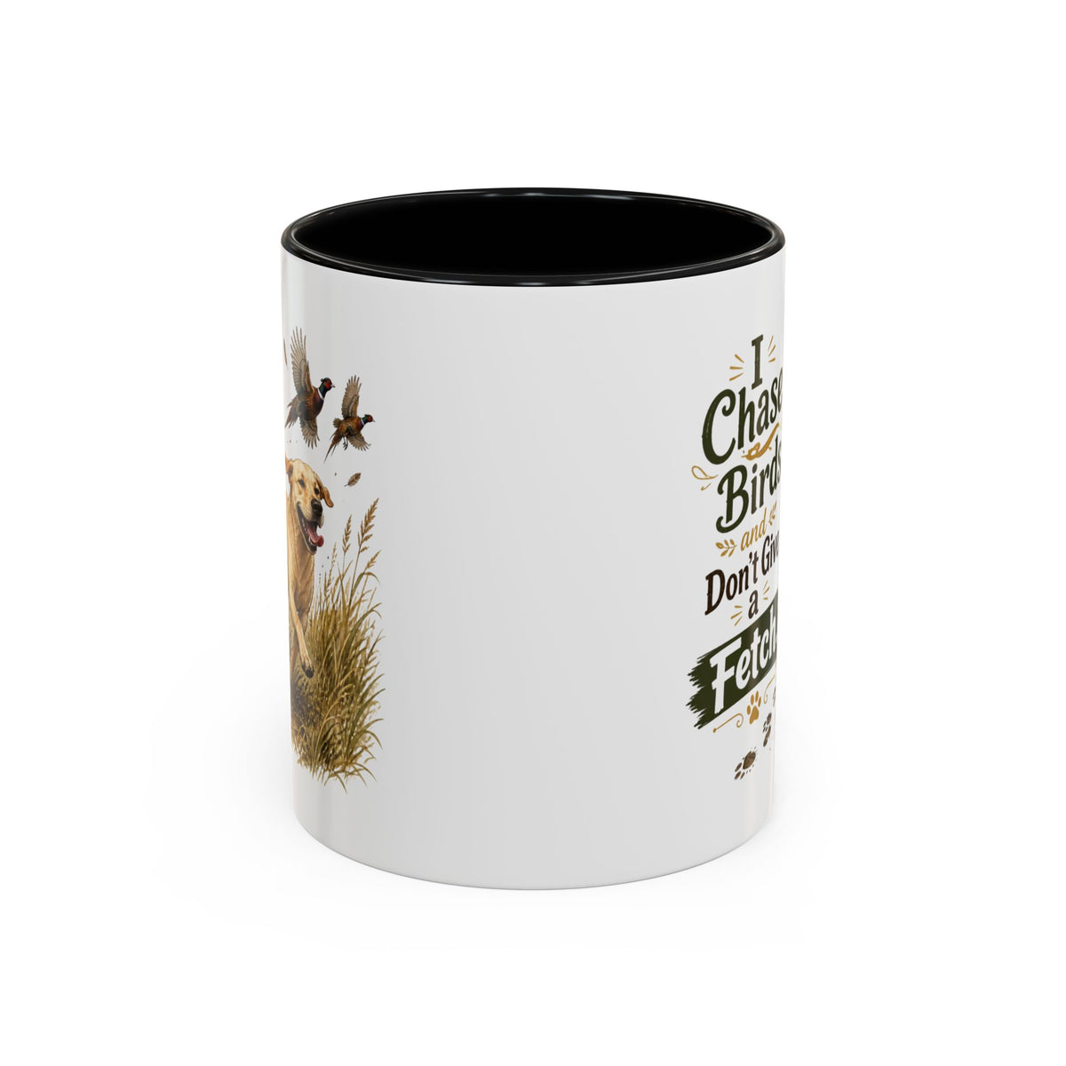 Funny Yellow Labrador Mug - I Chase Birds and Don't Give a Fetch, Working Gun Dog Gift, Pheasant Shooting Mug, 11oz