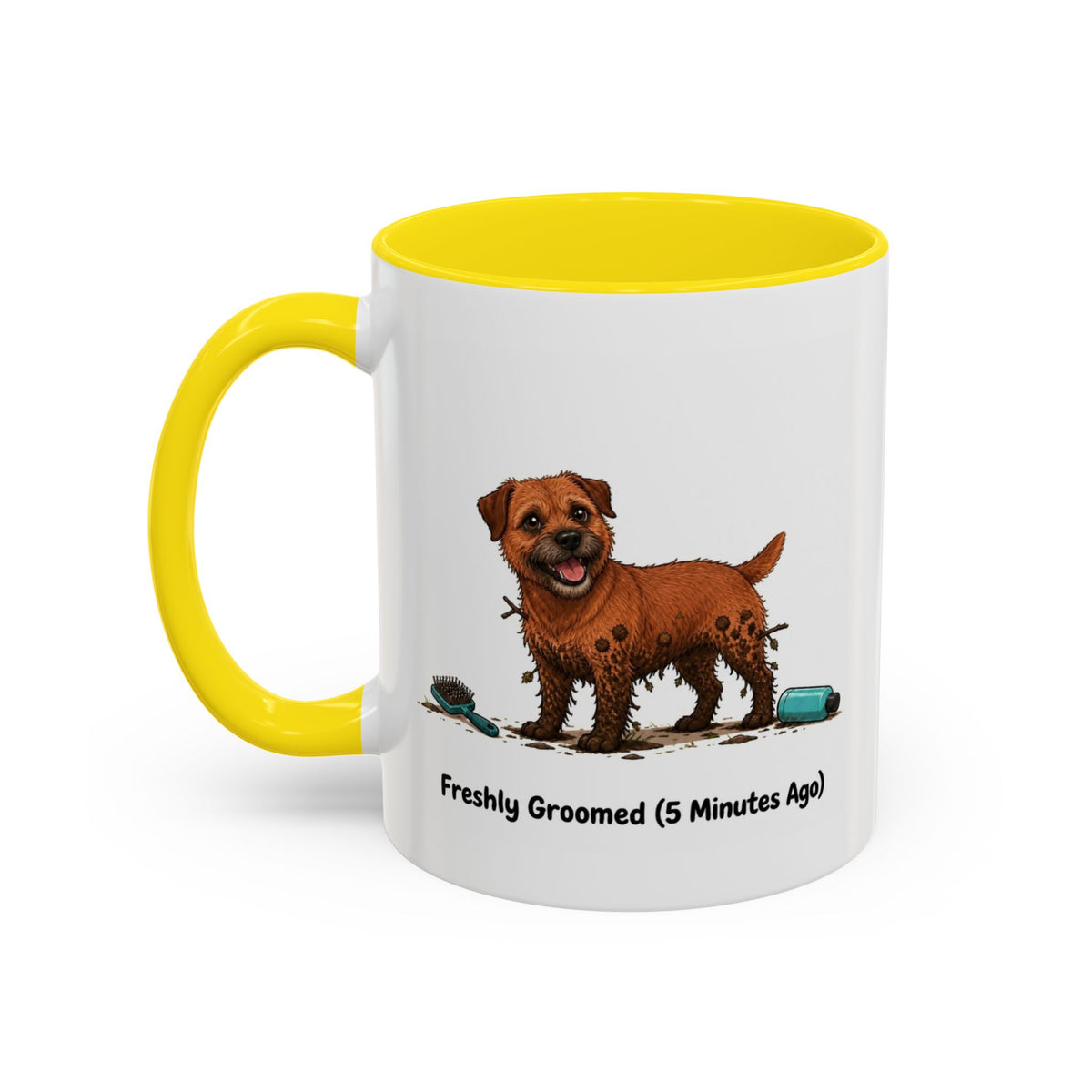 Freshly Groomed Mug - Border Terrier - Red