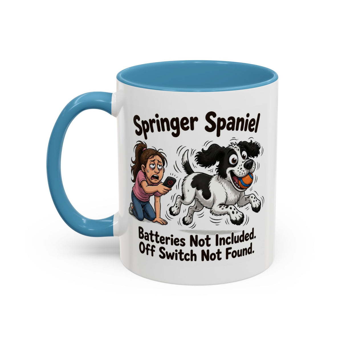 Off Switch Mug - Springer - Black & White - Woman
