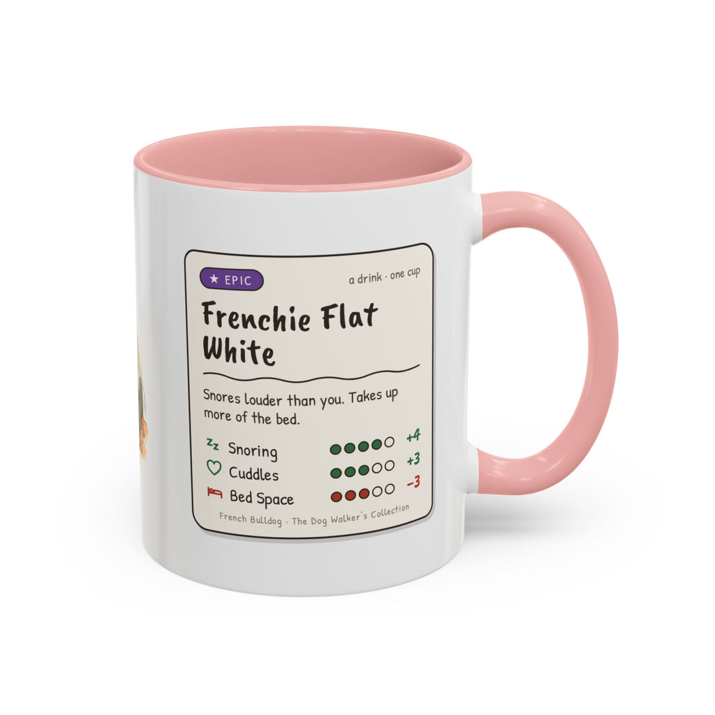 Funny French bulldog mug, snoring Frenchie hogging the bed – view 16