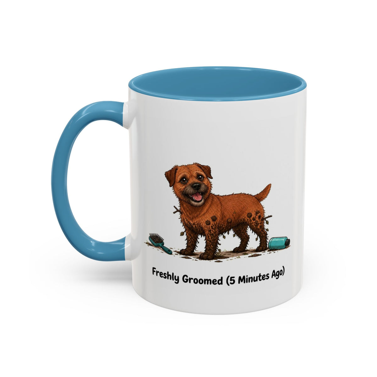 Freshly Groomed Mug - Border Terrier - Red