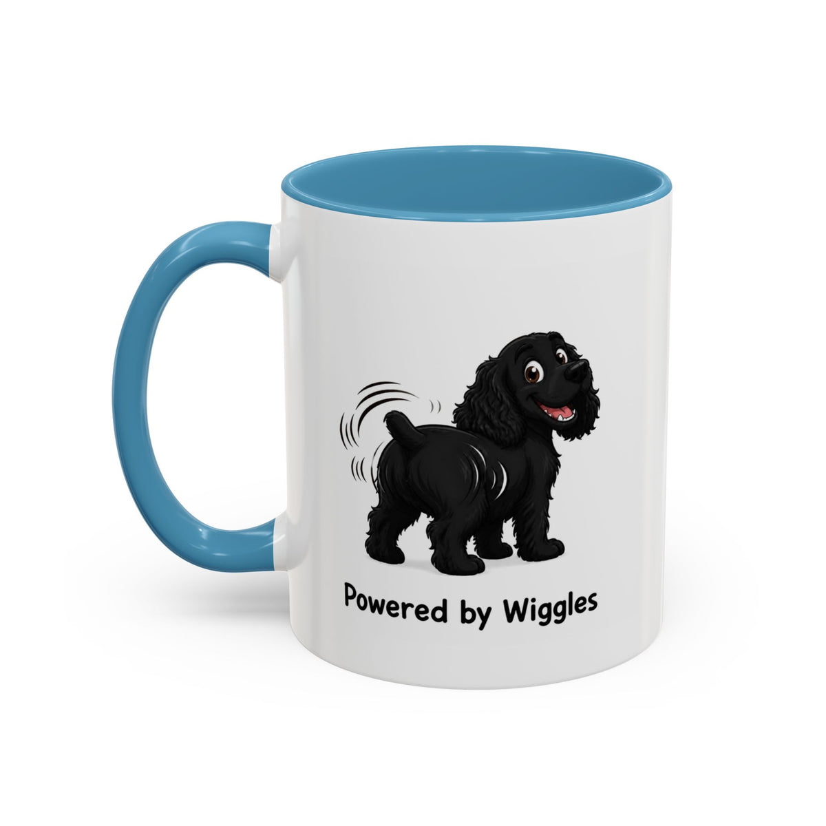 Powered by Wiggles Mug - Cocker Spaniel - Black
