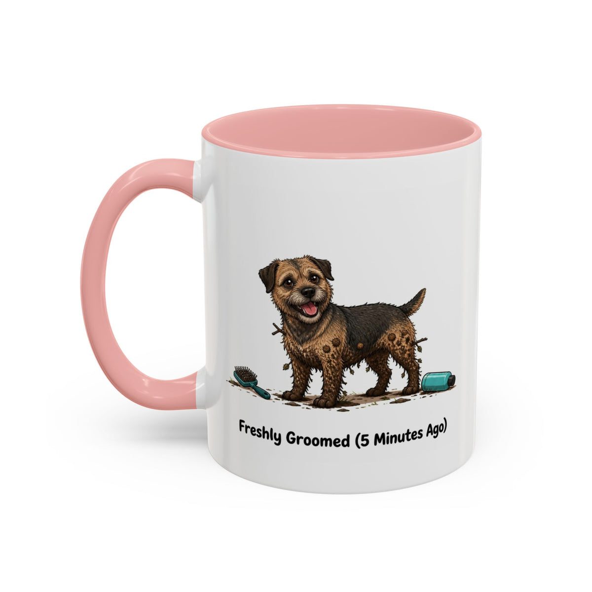 Freshly Groomed Mug - Border Terrier - Grizzle & Tan