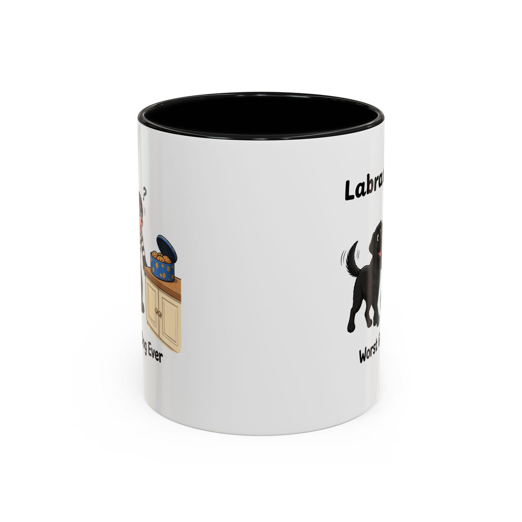 Personalised Black Labrador Mug - Worst Guard Dog Ever - Custom Dog Name, Funny Lab Gift, 11oz
