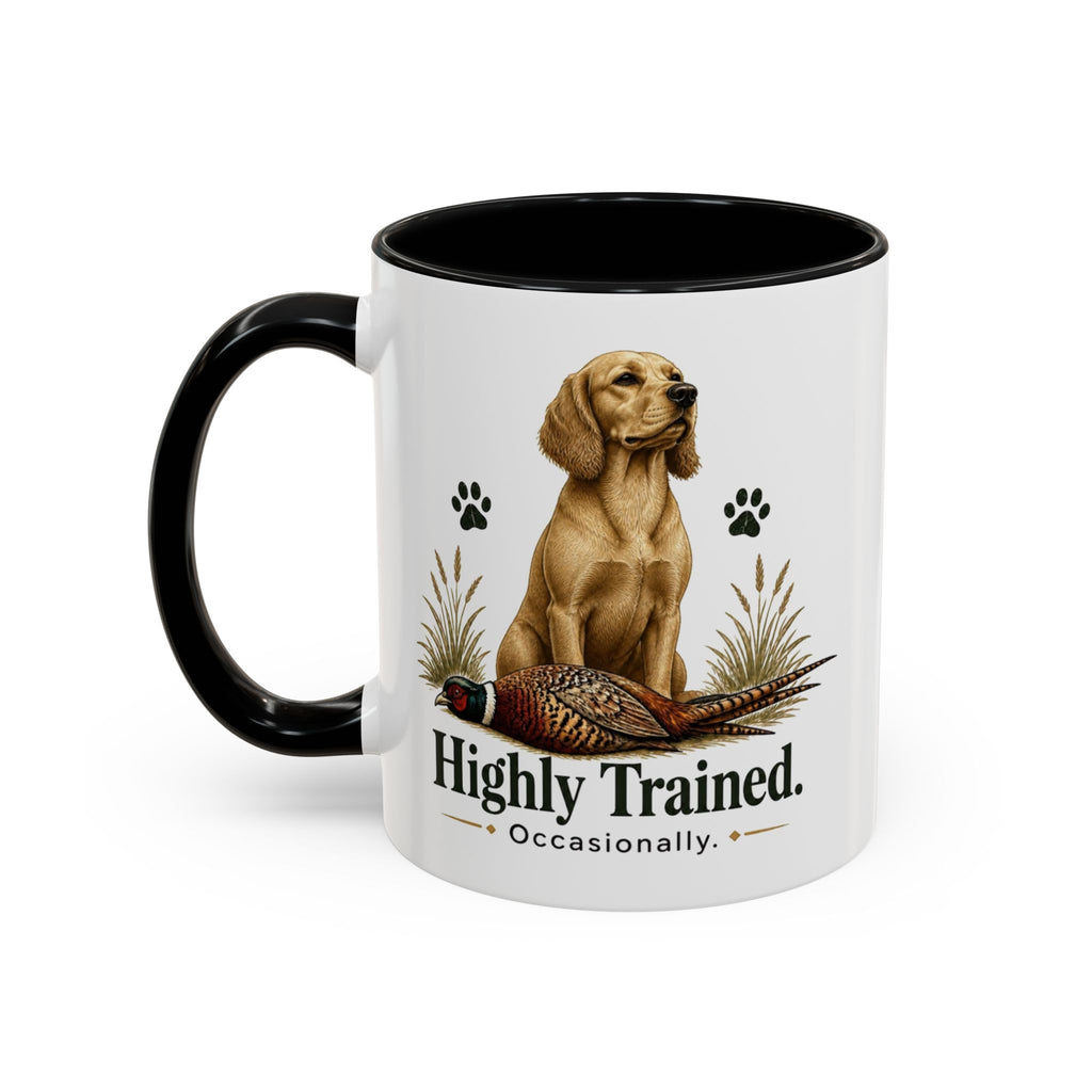 Funny Golden Cocker Spaniel Mug - Highly Trained Occasionally, Gundog Owner Gift, Shooting Dog Lover Coffee Mug, 11oz