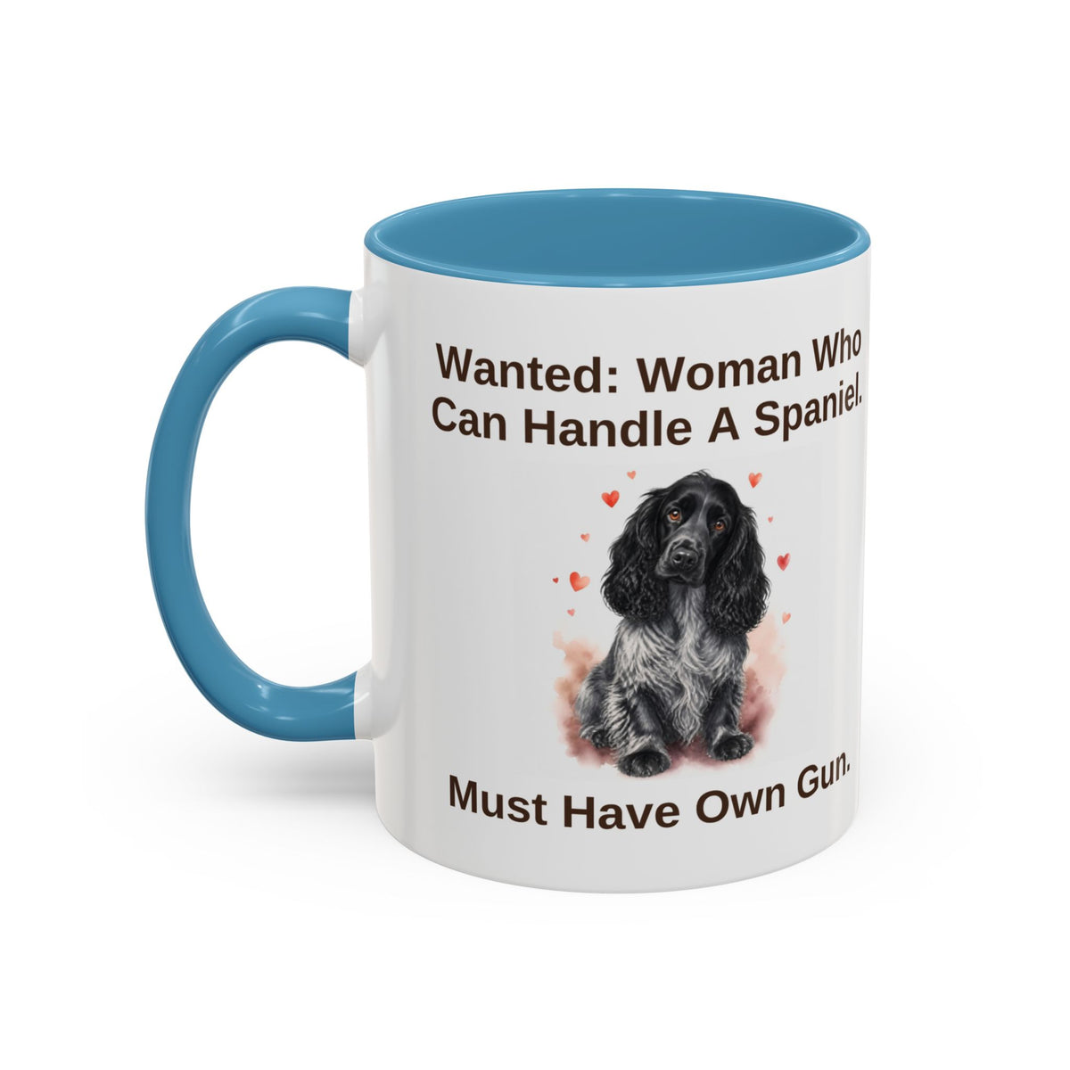 Wanted Mug - Cocker Spaniel - Blue Roan - Woman
