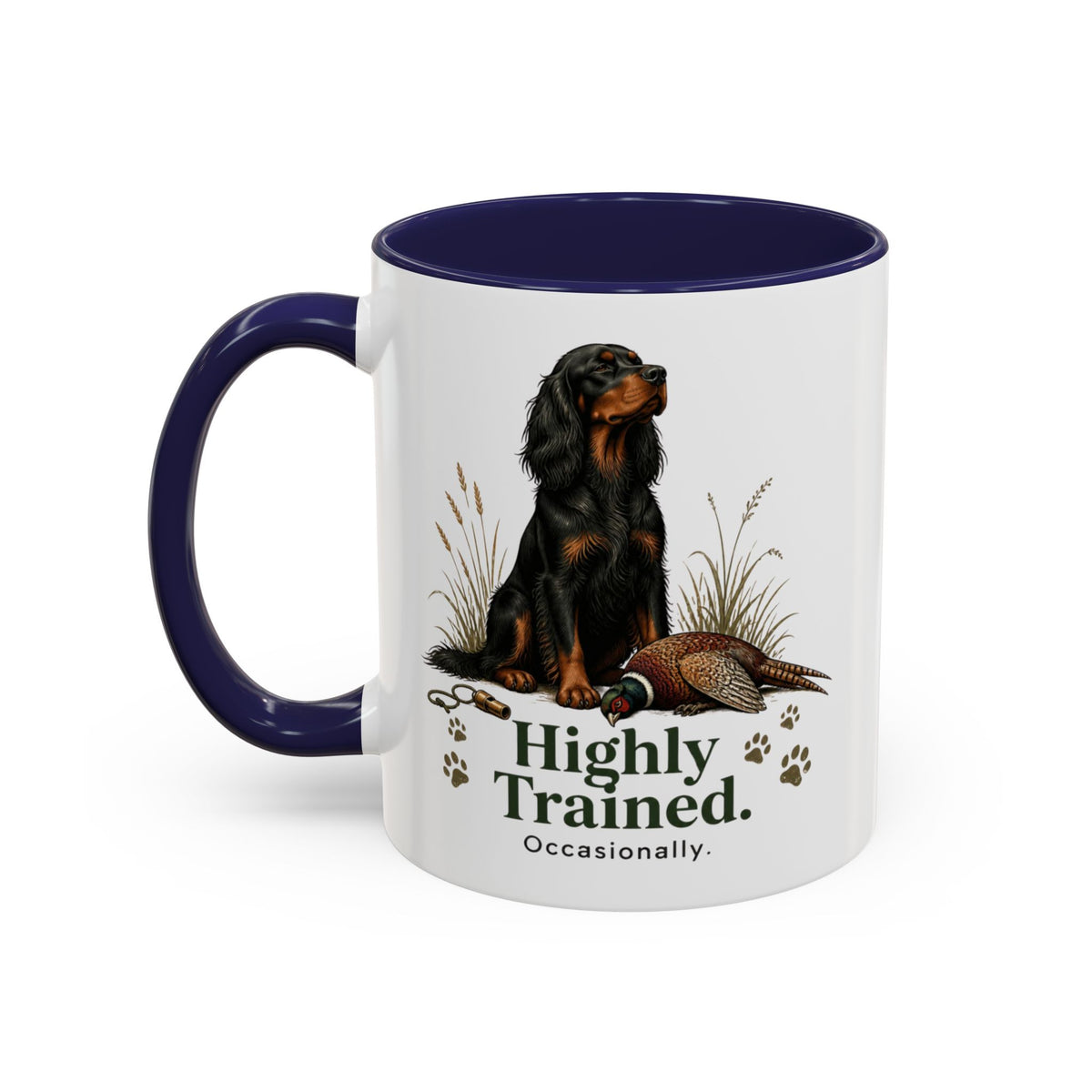 Funny Gordon Setter Mug - Highly Trained Occasionally, Gundog Owner Gift, Shooting Dog Lover Coffee Mug, 11oz