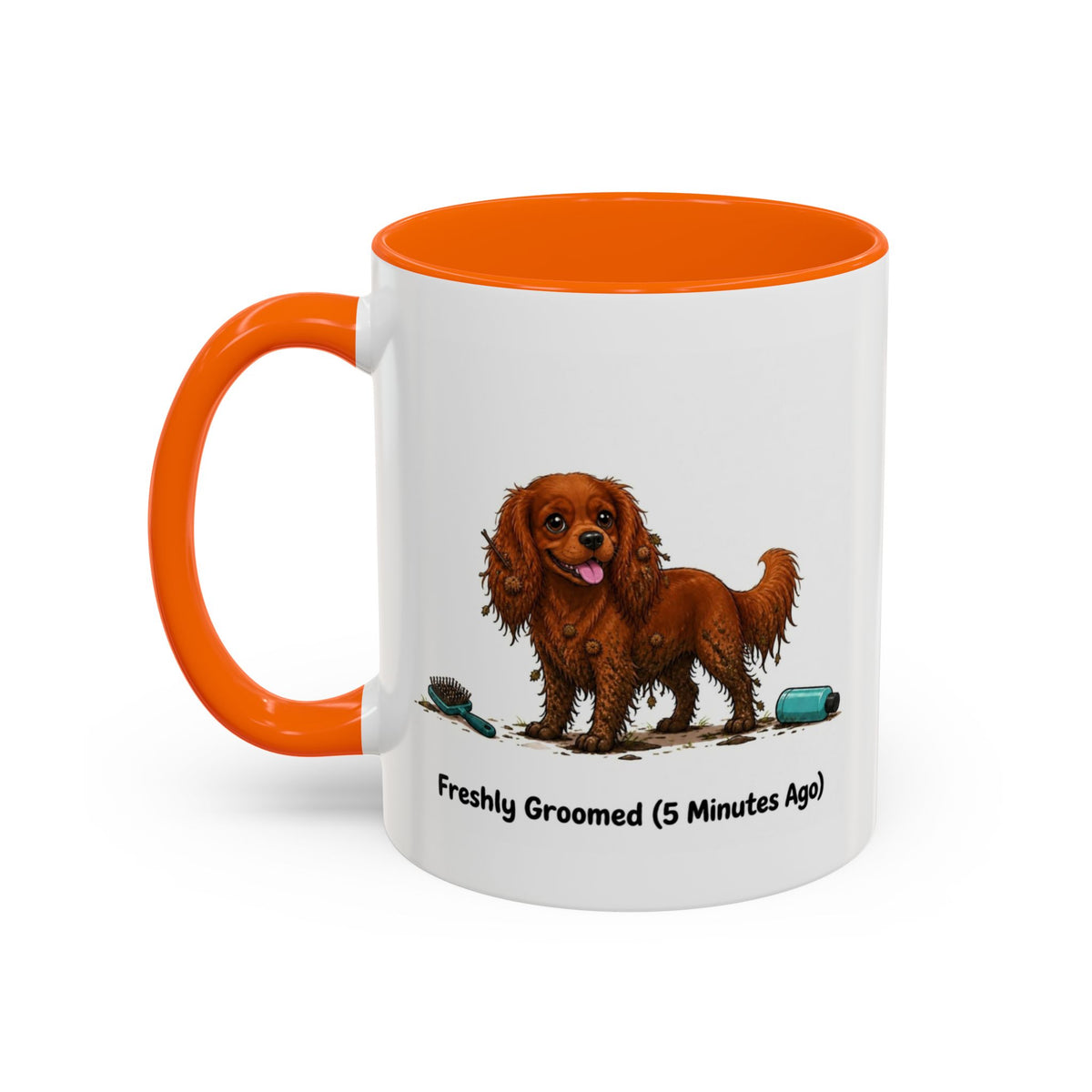 Freshly Groomed Mug - Cavalier King Charles Spaniel - Ruby
