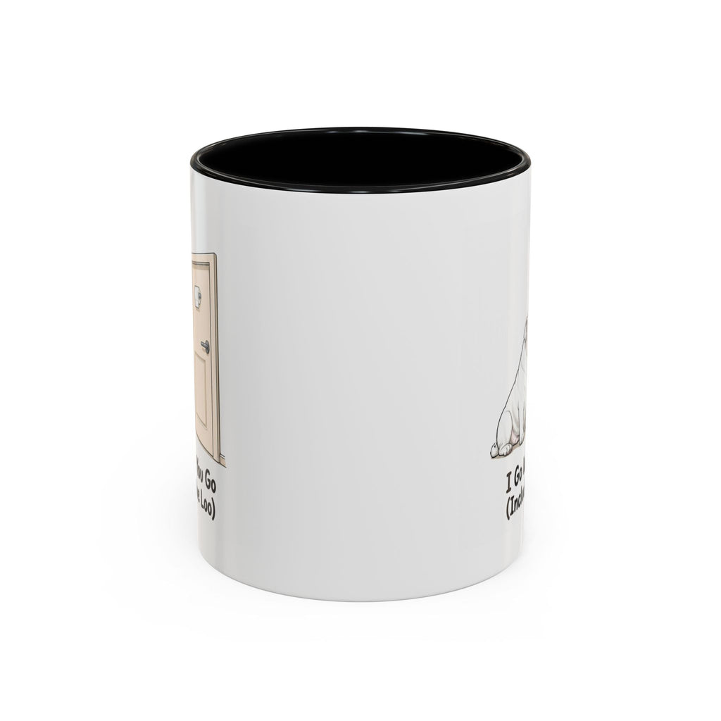 I Go Where You Go Mug - Bulldog - White