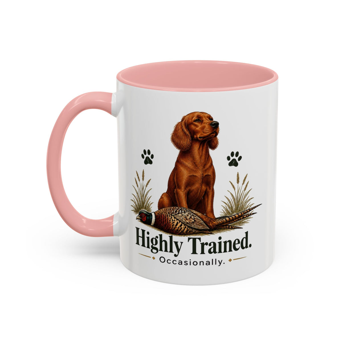 Funny Red Cocker Spaniel Mug - Highly Trained Occasionally, Gundog Owner Gift, Shooting Dog Lover Coffee Mug, 11oz