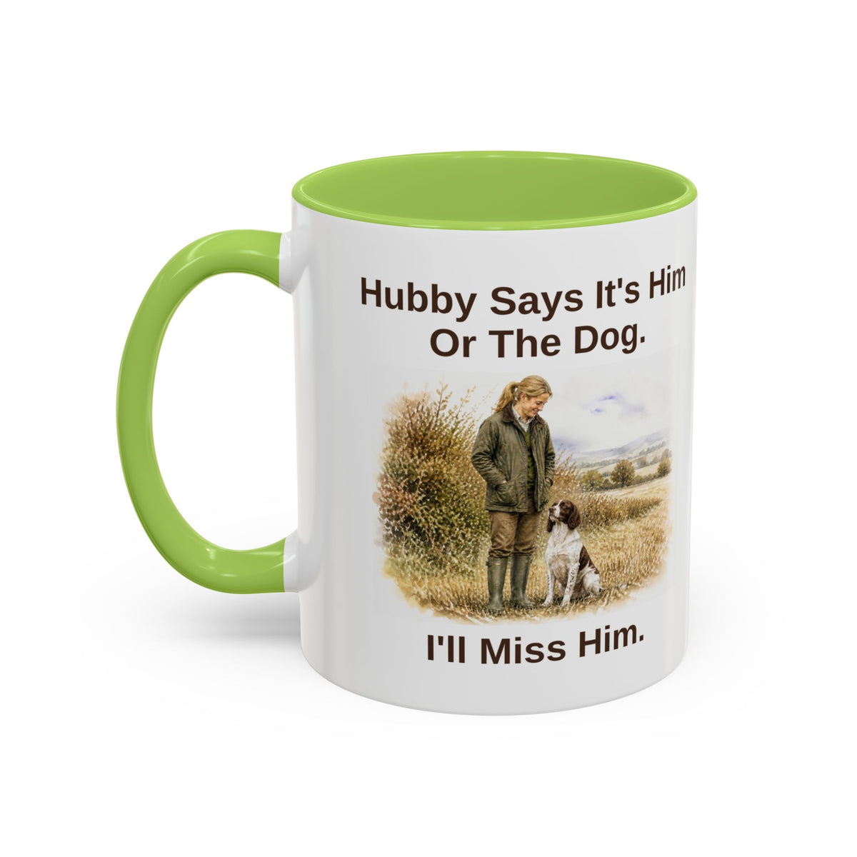 Hubby Says Mug - Springer Spaniel - Liver & White - Blonde