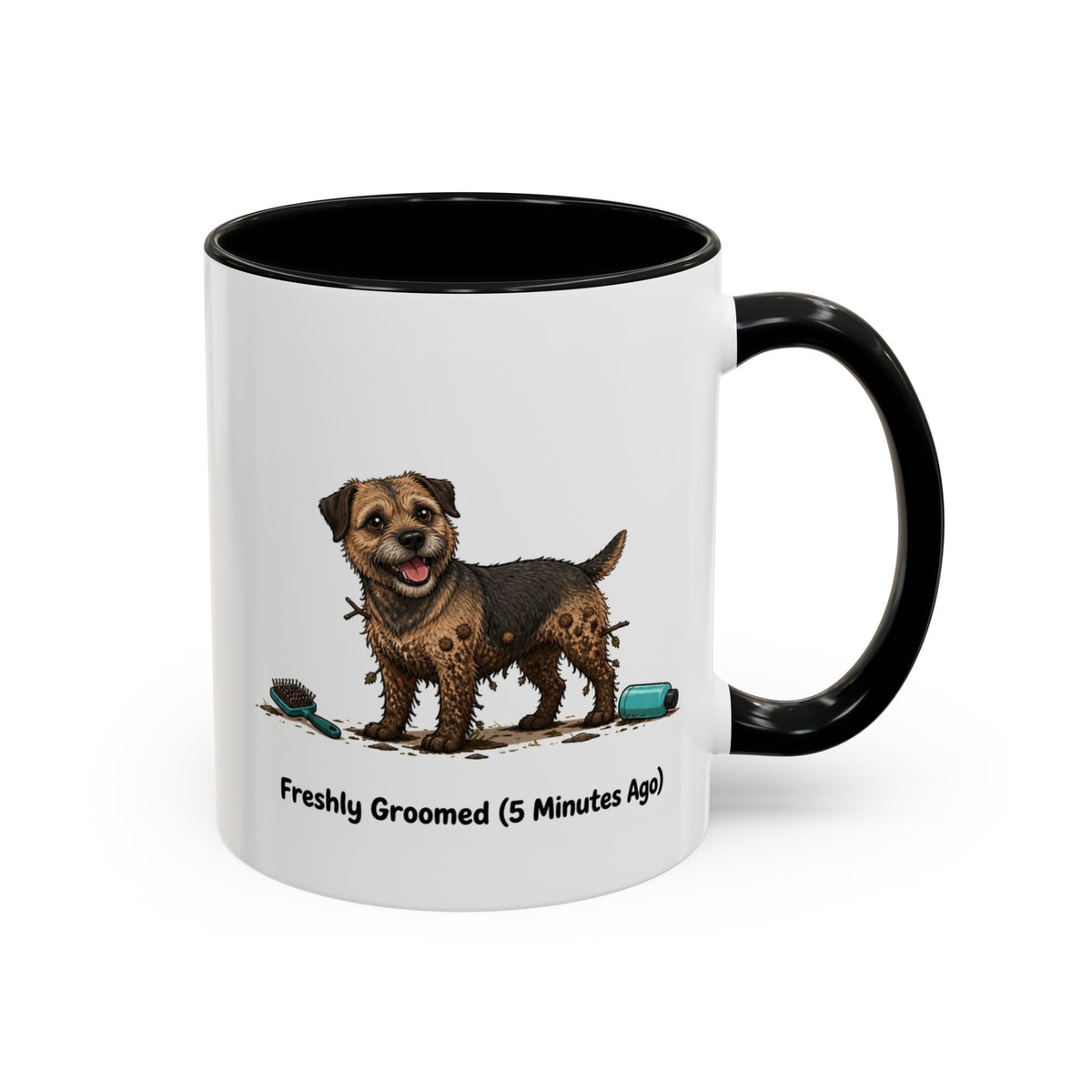 Freshly Groomed Mug - Border Terrier - Grizzle & Tan