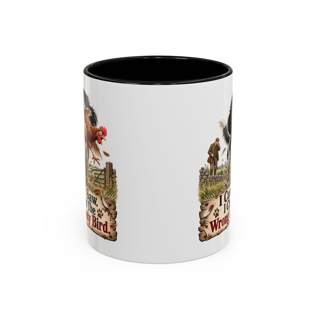 Funny Black and White Springer Spaniel Mug - I Came I Saw I Chased the Wrong Bloody Bird, Gundog Gift, Shooting Dog Mug, 11oz