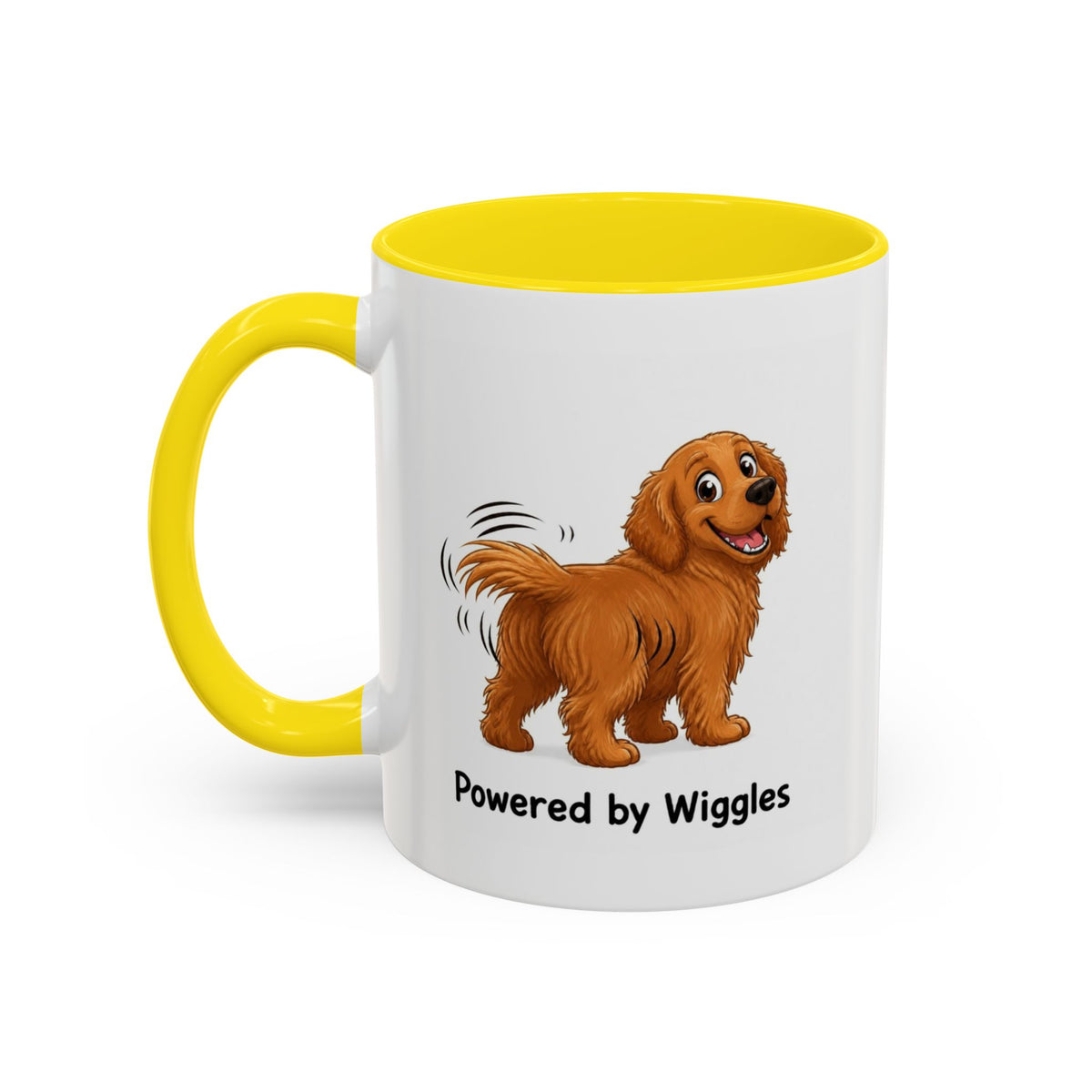 Powered by Wiggles Mug - Golden Retriever - Dark Golden