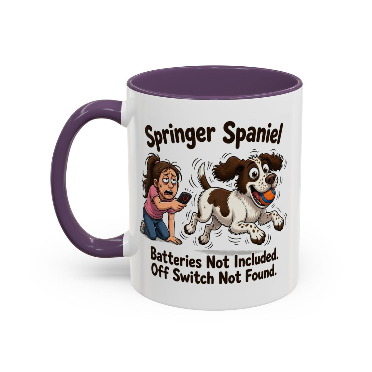 Off Switch Mug - Springer - Liver & White - Woman