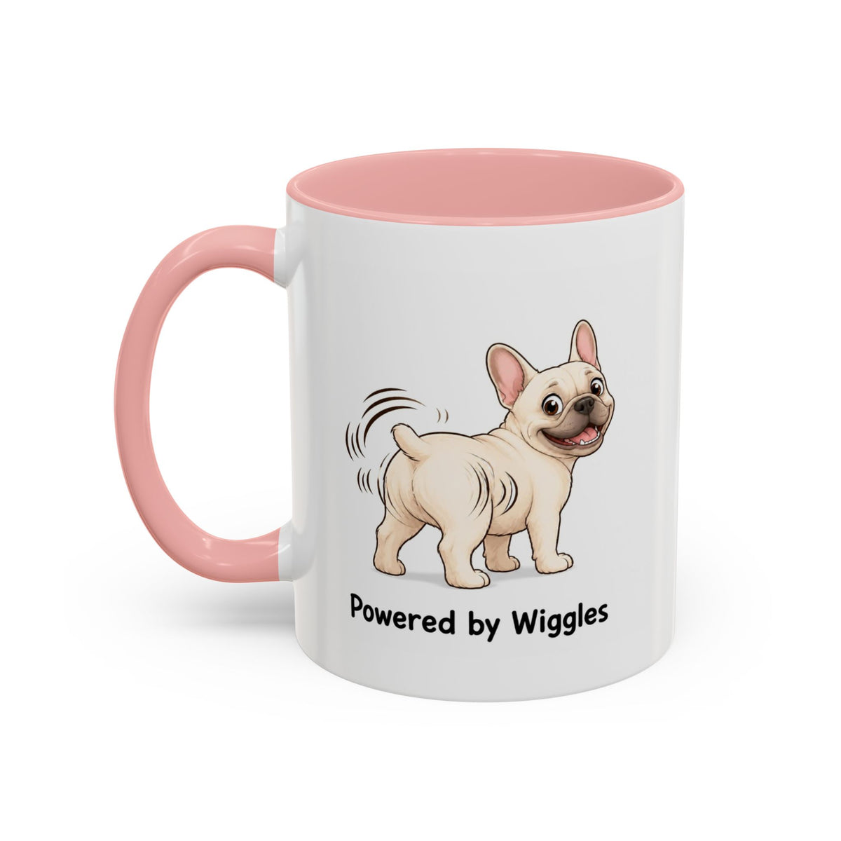 Powered by Wiggles Mug - French Bulldog - Cream