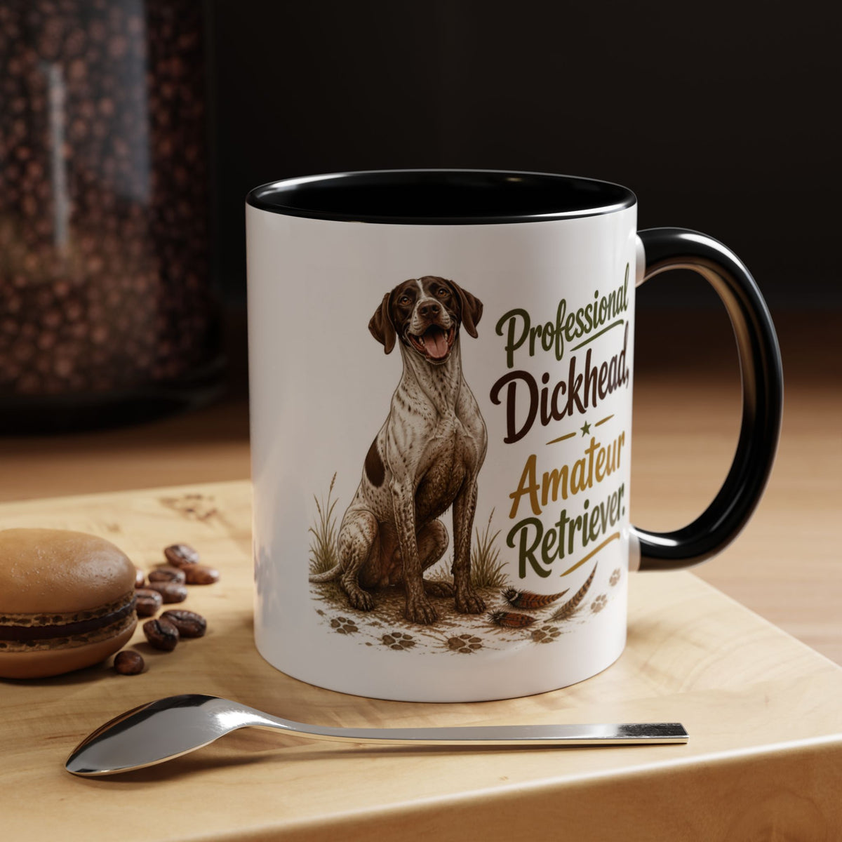 Funny English Pointer Mug - Professional Dickhead, Amateur Retriever, Working Gun Dog Gift, Pheasant Shooting Mug, 11oz