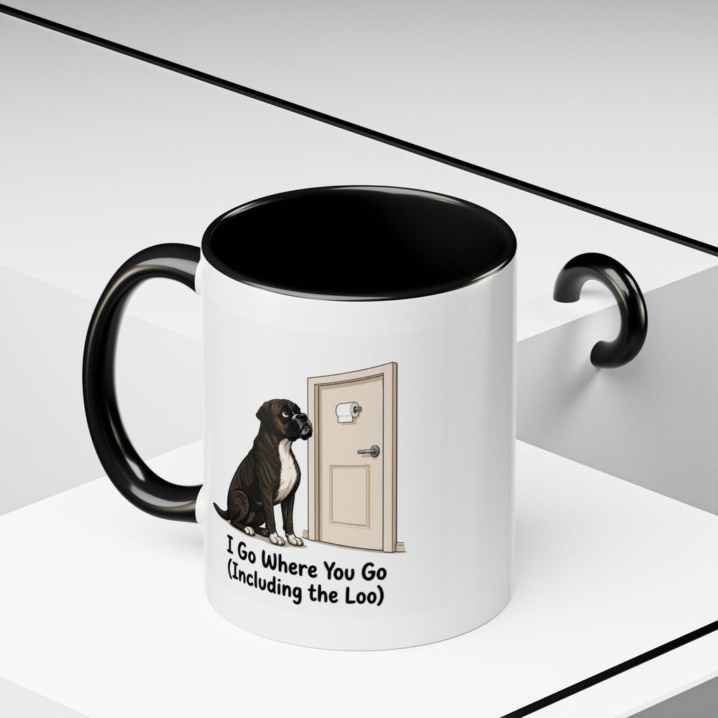 I Go Where You Go Mug - Boxer - Reverse Brindle