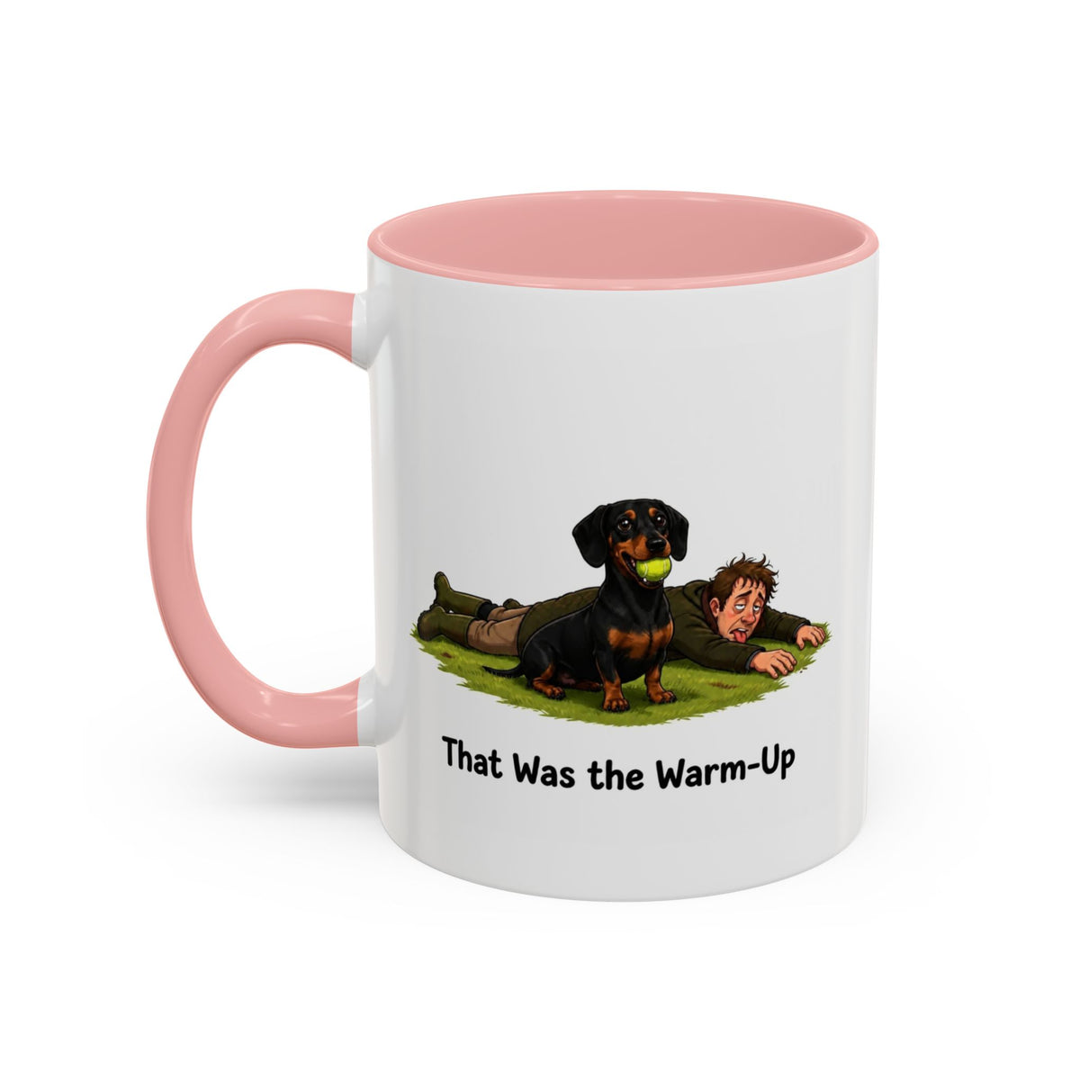 Warm-Up Mug - Mini Smooth Dachshund - Black & Tan - Man
