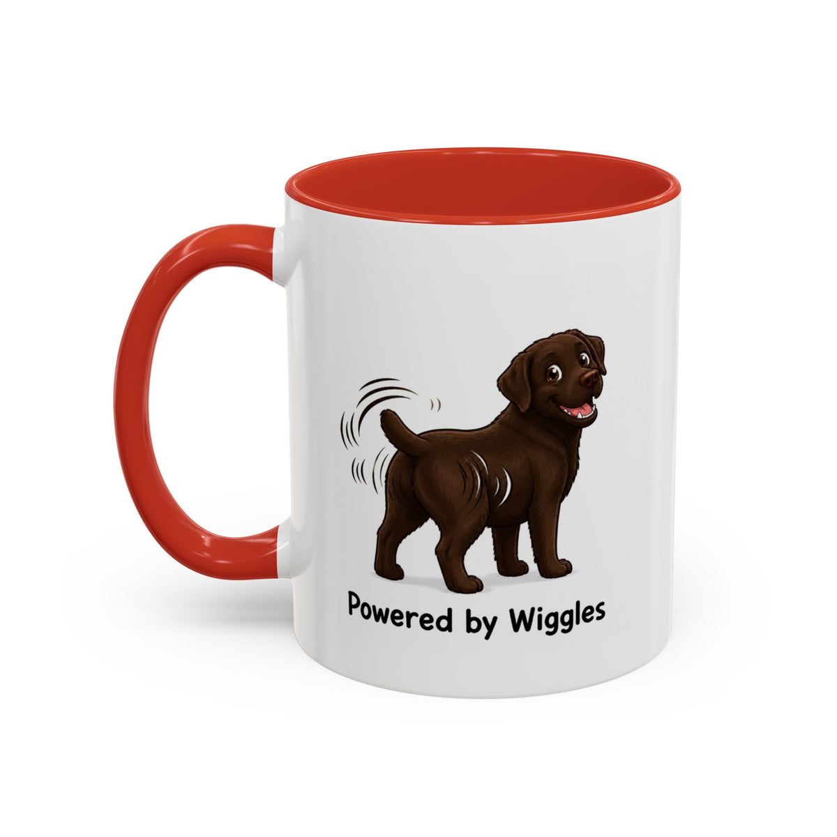 Powered by Wiggles Mug - Labrador - Chocolate