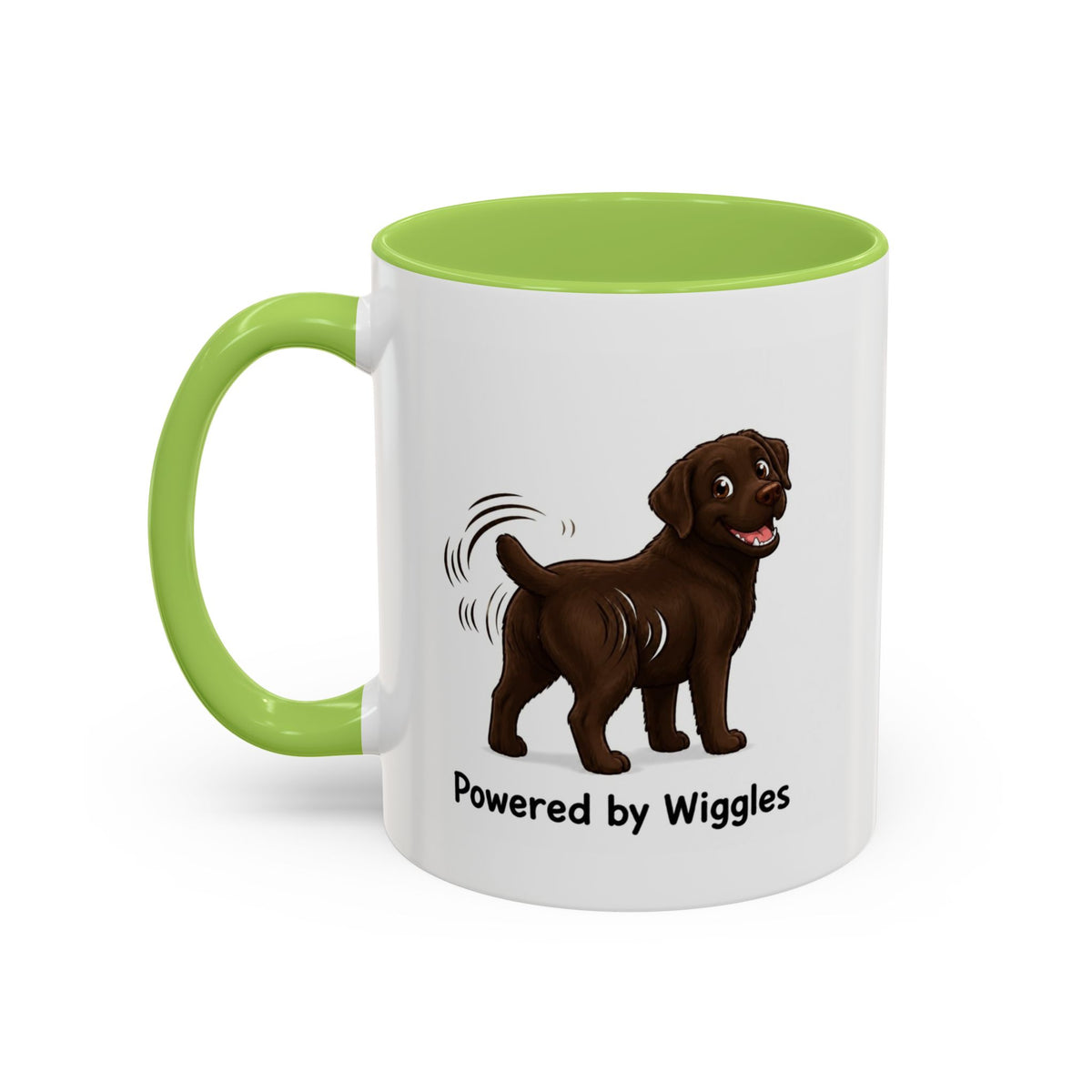 Powered by Wiggles Mug - Labrador - Chocolate