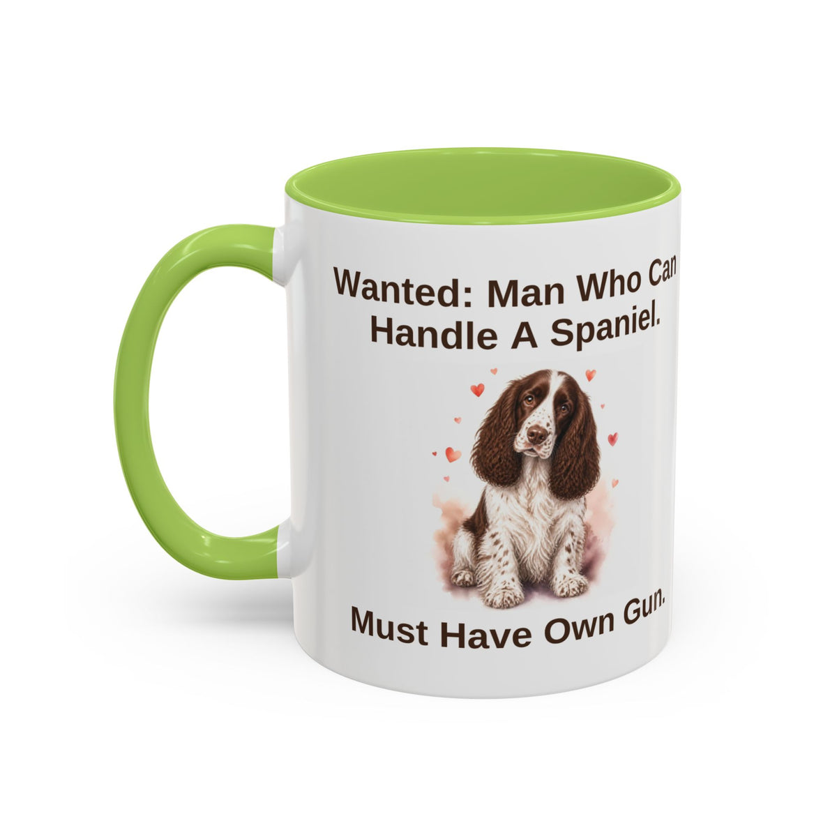 Wanted Mug - Springer Spaniel - Liver & White - Man