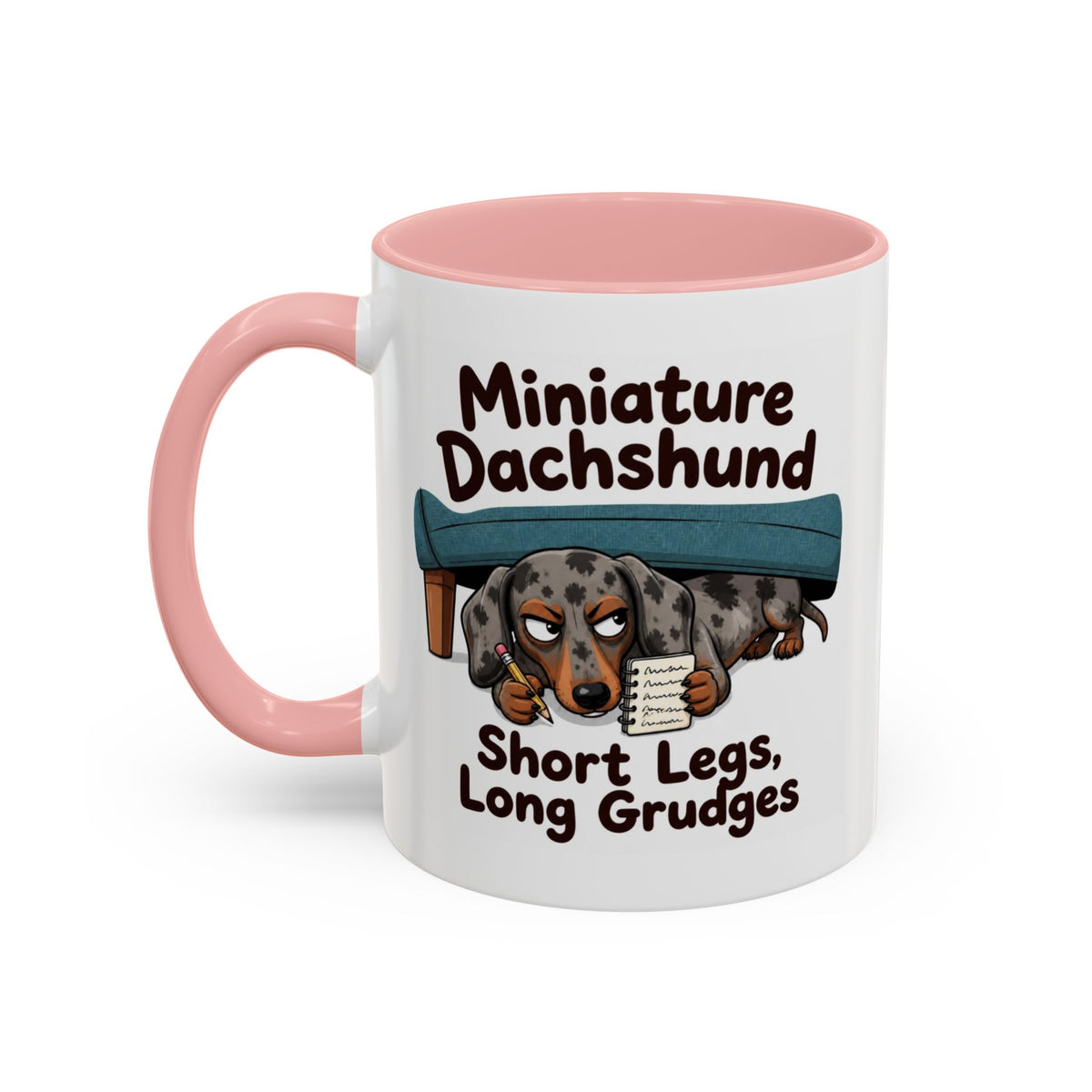 Short Legs Long Grudges Mug - Dachshund - Dapple