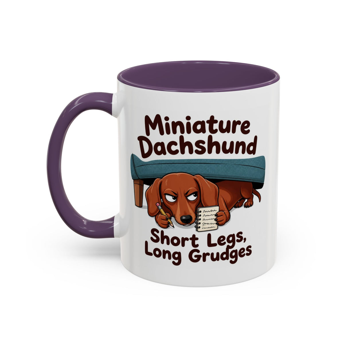 Short Legs Long Grudges Mug - Dachshund - Red
