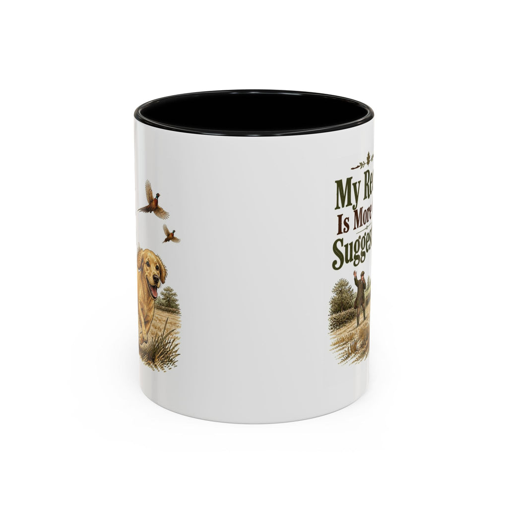 Funny Golden Cocker Spaniel Mug - My Recall Is More Of A Suggestion, Working Gun Dog Gift, Pheasant Shooting Mug, 11oz