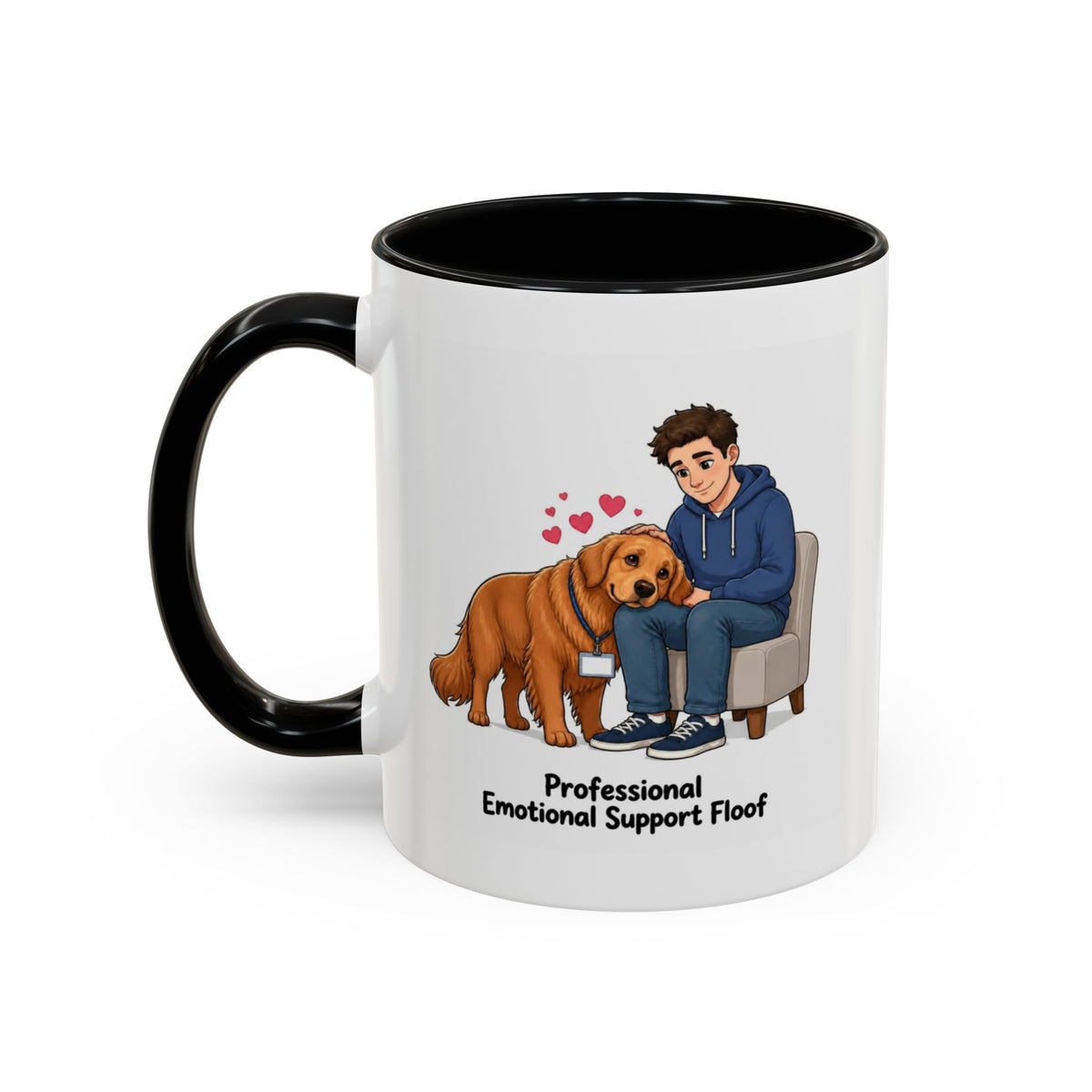 Support Floof Mug - Golden Retriever - Dark Golden - Man