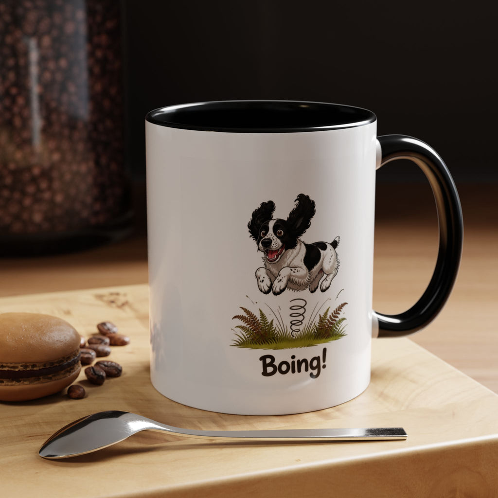 Boing Mug - Springer Spaniel - Black & White