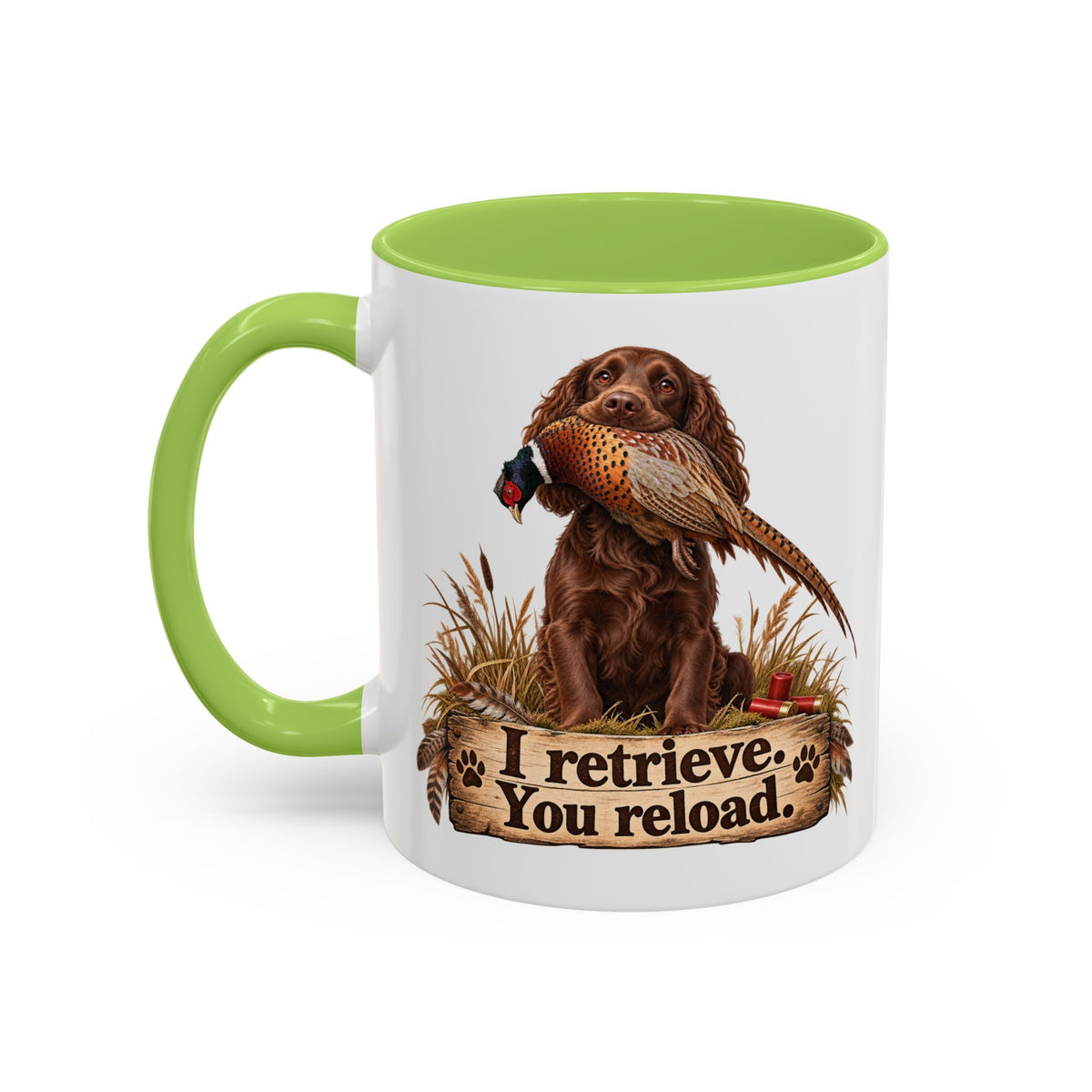 Funny Chocolate Cocker Spaniel Mug - I Retrieve You Reload, Gundog Owner Gift, Shooting Dog Lover Coffee Mug, 11oz