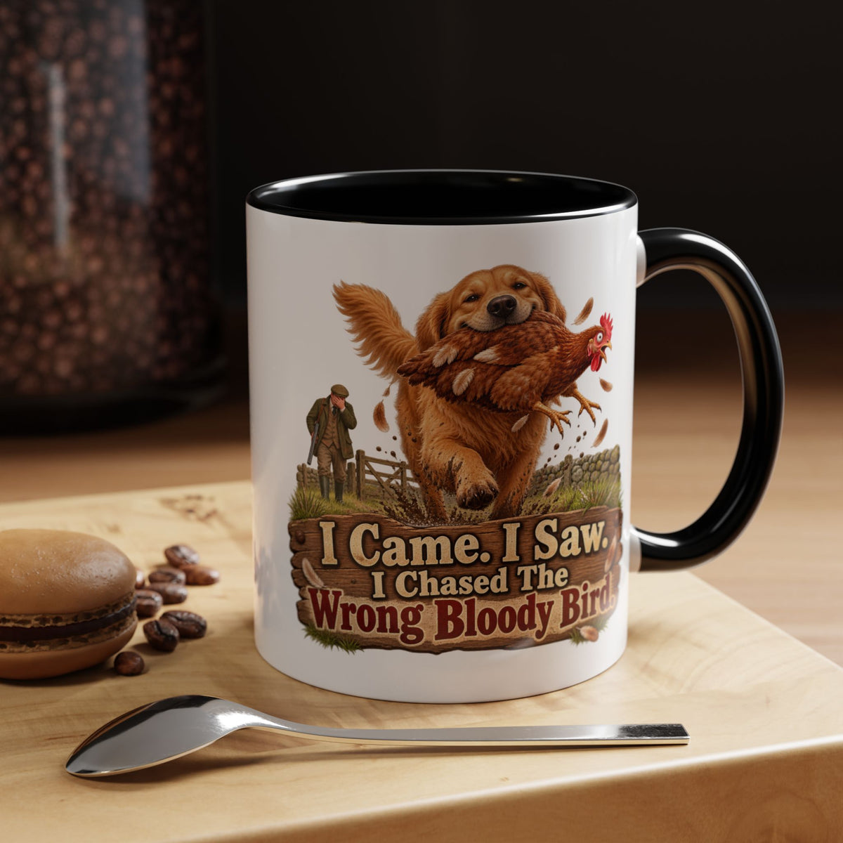 Funny Golden Retriever Mug - I Came I Saw I Chased the Wrong Bloody Bird, Gundog Owner Gift, Shooting Dog Lover Coffee Mug, 11oz