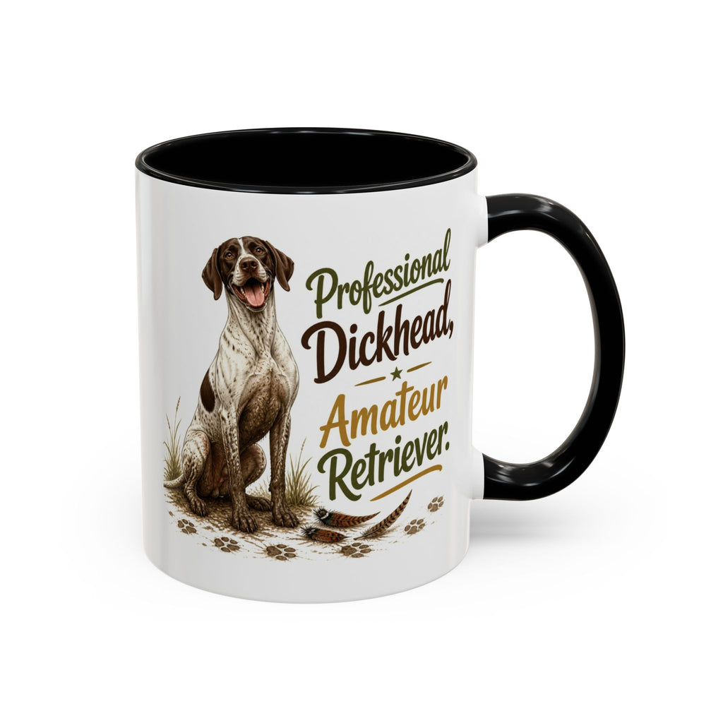 Funny English Pointer Mug - Professional Dickhead, Amateur Retriever, Working Gun Dog Gift, Pheasant Shooting Mug, 11oz