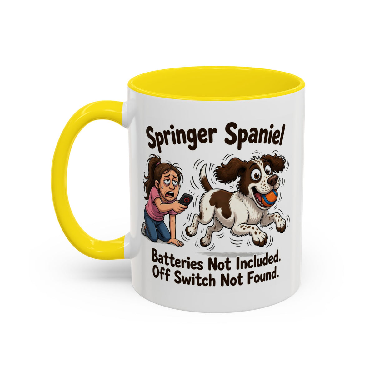 Off Switch Mug - Springer - Liver & White - Woman
