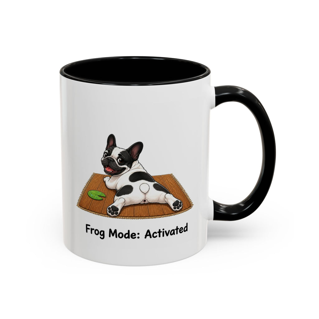 Frog Mode Mug - French Bulldog - Pied