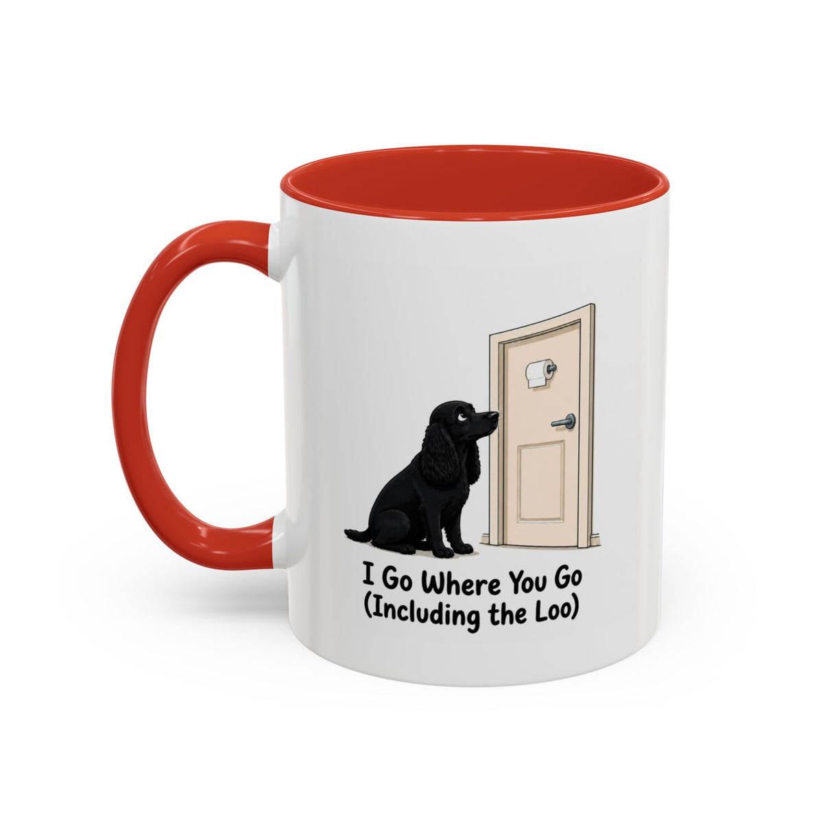 I Go Where You Go Mug - Cocker Spaniel - Black