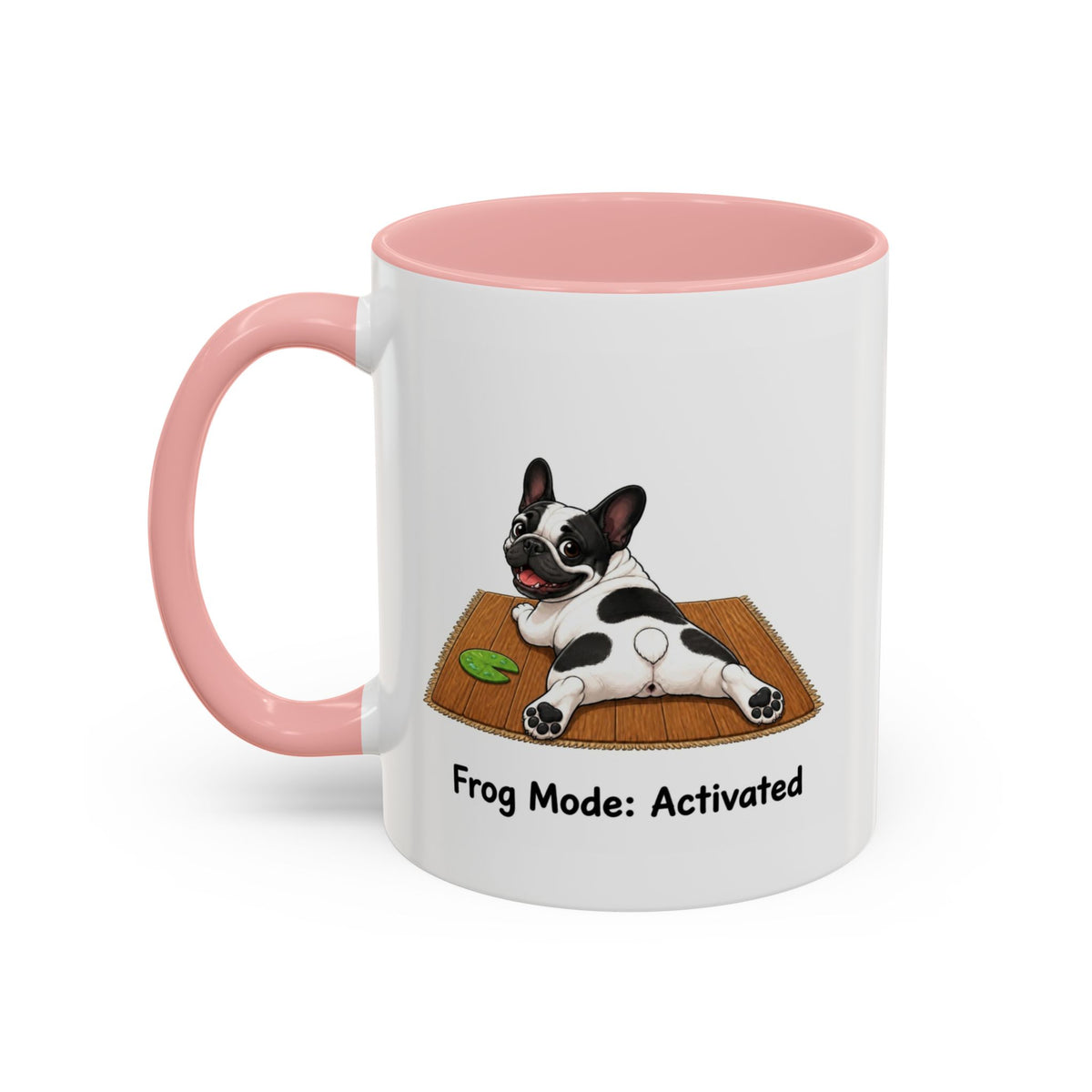 Frog Mode Mug - French Bulldog - Pied