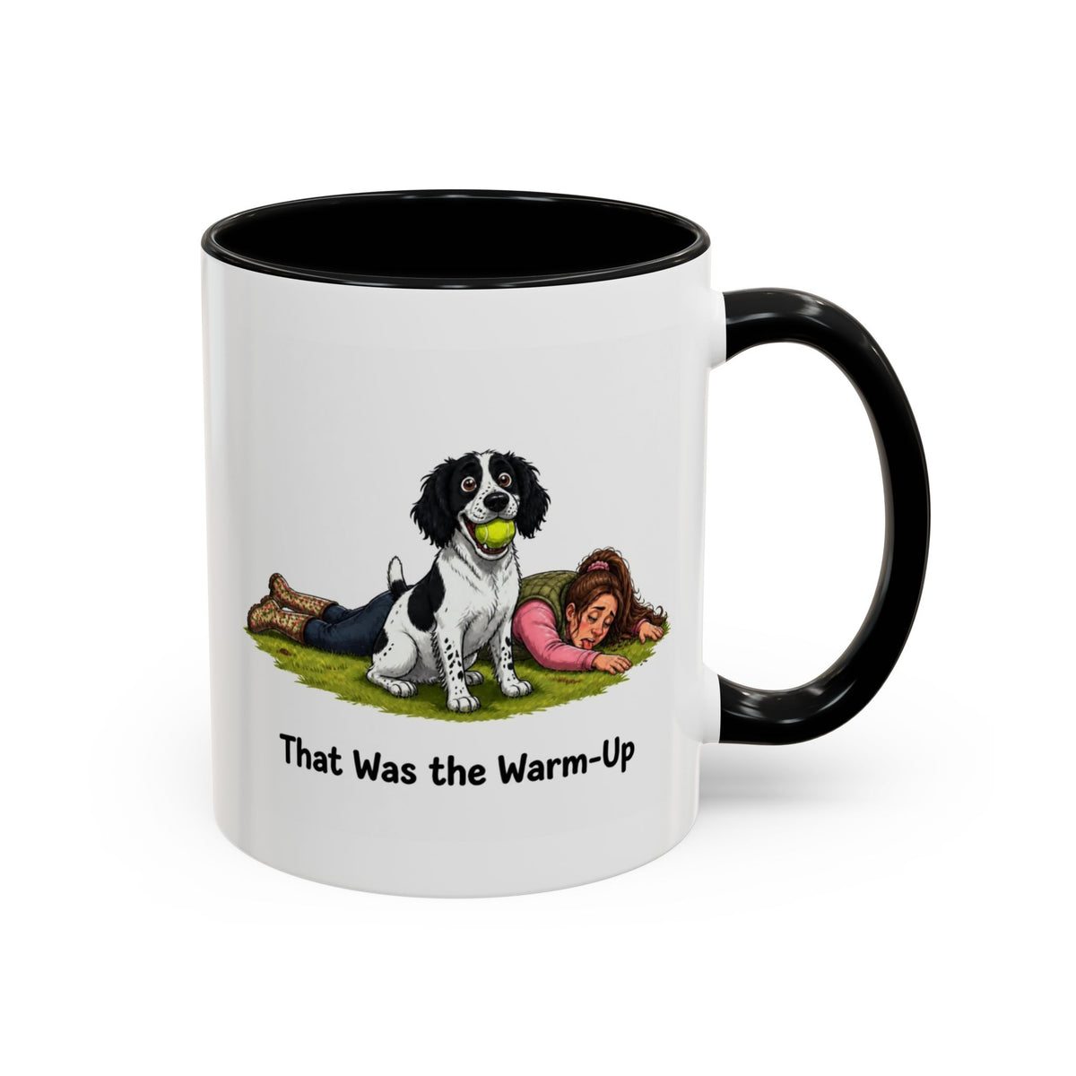Warm-Up Mug - Springer Spaniel - Black & White - Woman