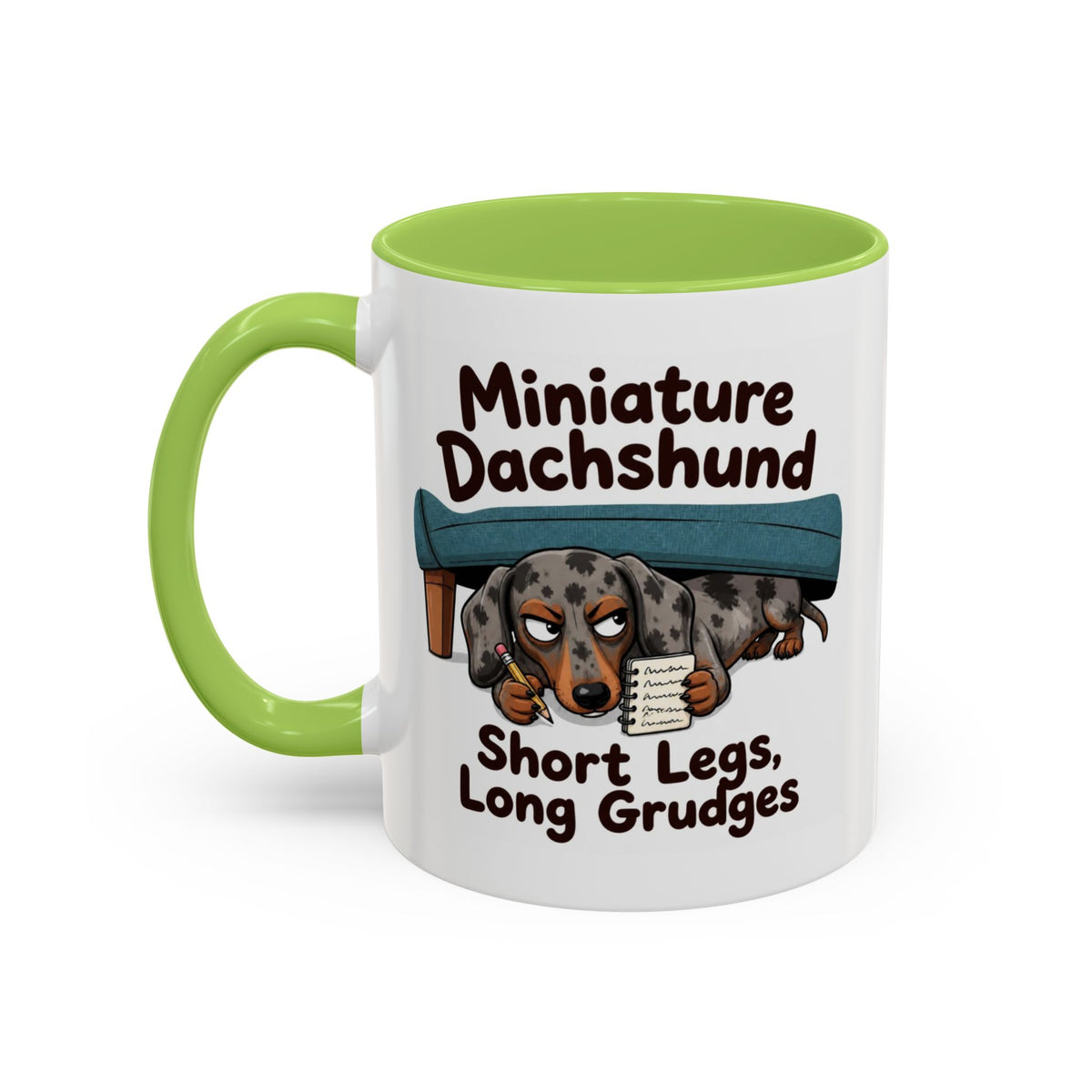 Short Legs Long Grudges Mug - Dachshund - Dapple