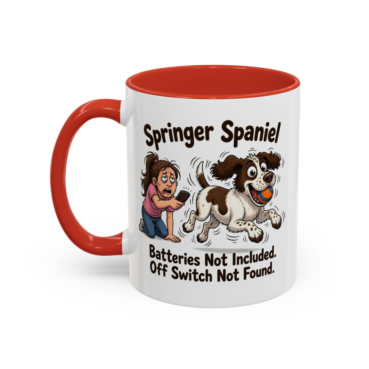 Off Switch Mug - Springer - Liver & White - Woman
