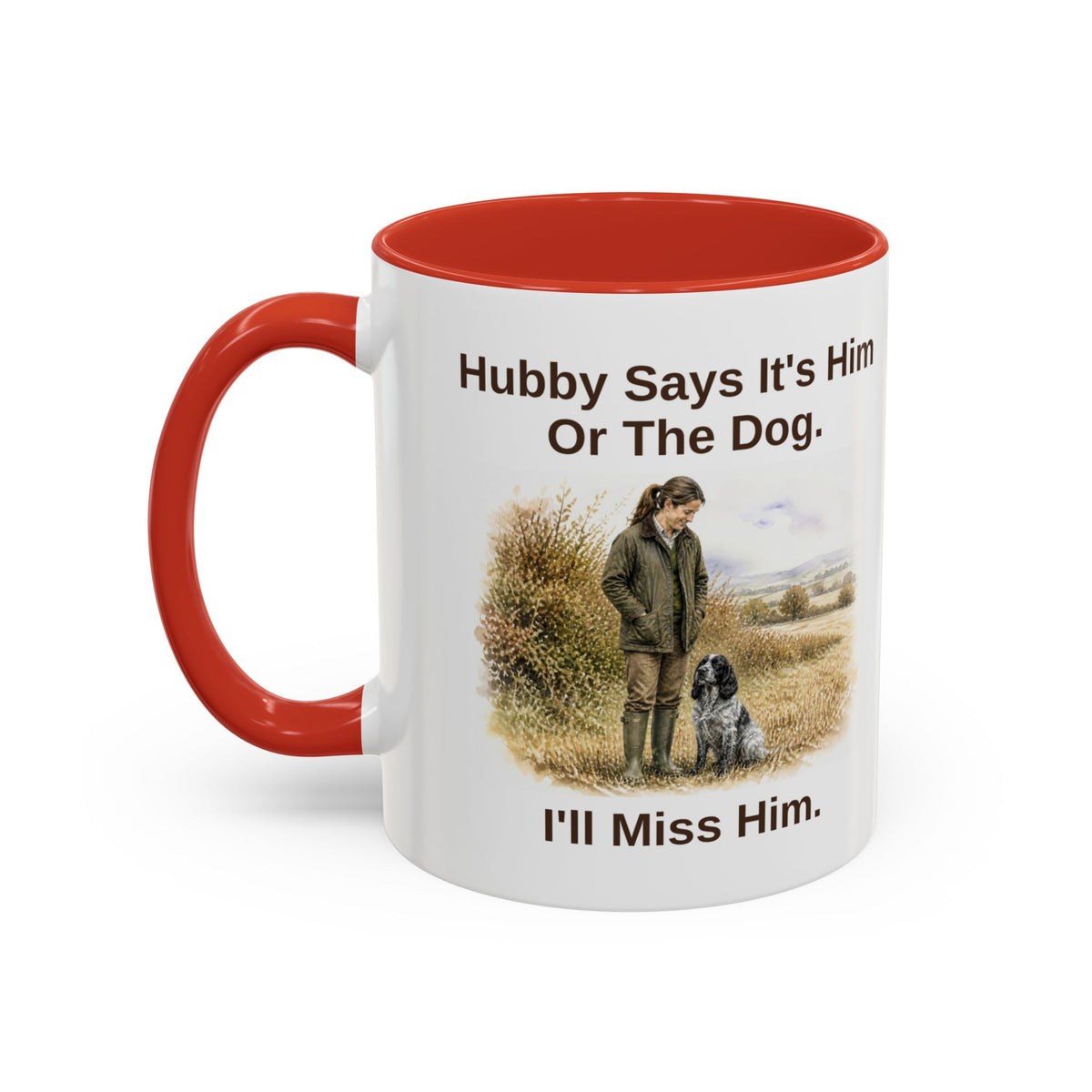 Hubby Says Mug - Cocker Spaniel - Blue Roan - Brunette