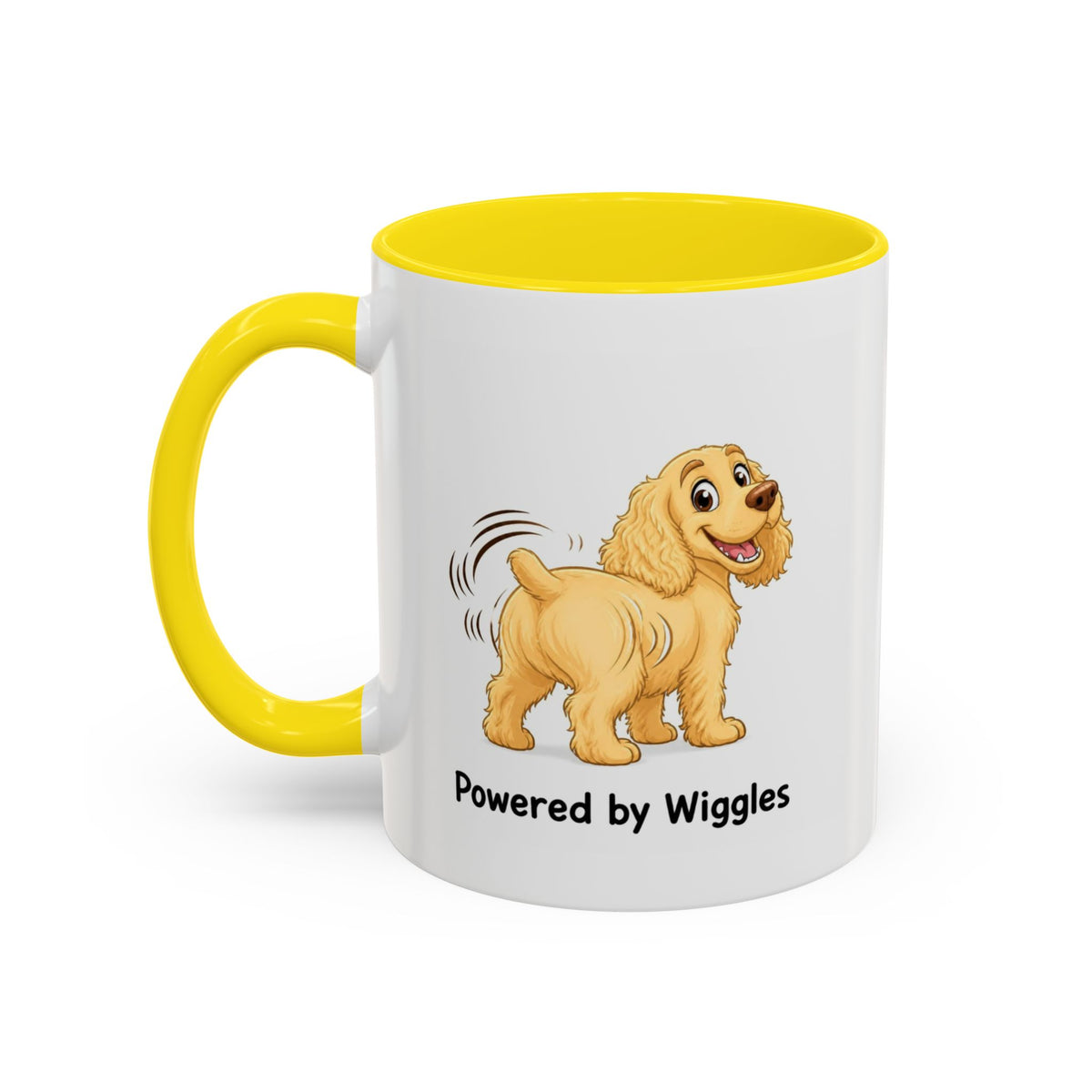 Powered by Wiggles Mug - Cocker Spaniel - Yellow (Golden)