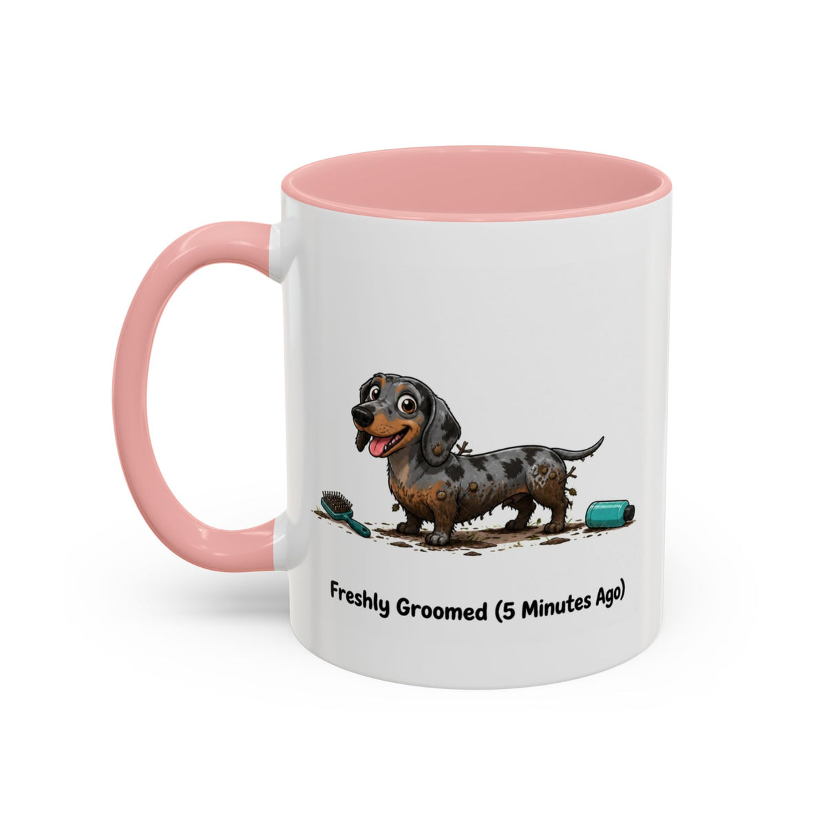 Freshly Groomed Mug - Mini Smooth Dachshund - Dapple