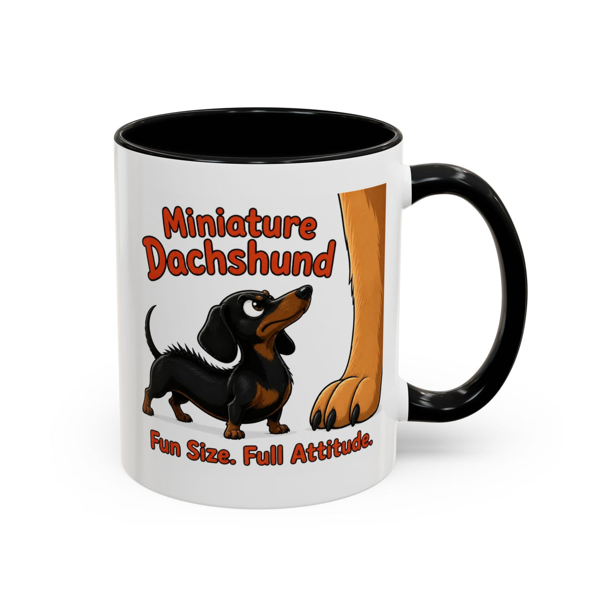 Fun Size Full Attitude Mug - Dachshund - Black & Tan