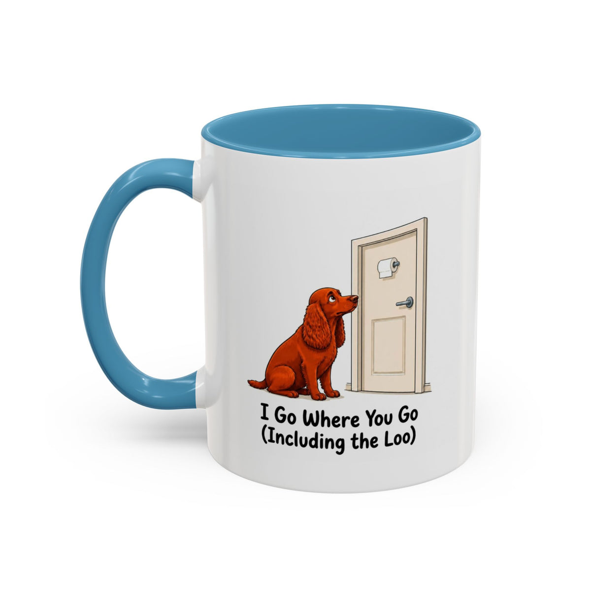 I Go Where You Go Mug - Cocker Spaniel - Red