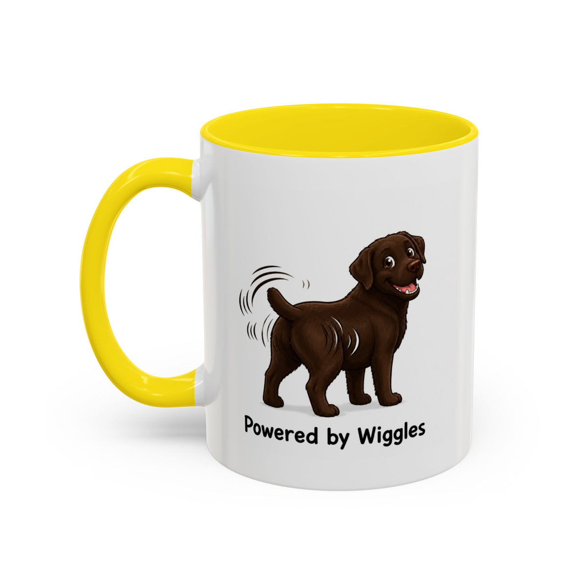 Powered by Wiggles Mug - Labrador - Chocolate