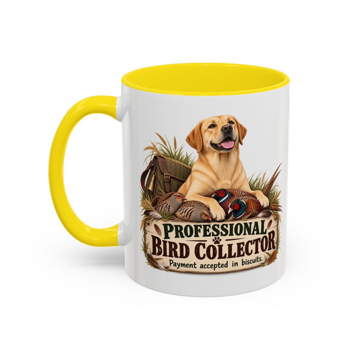 Funny Yellow Labrador Mug - Professional Bird Collector, Gundog Owner Gift, Shooting Dog Lover Coffee Mug, 11oz