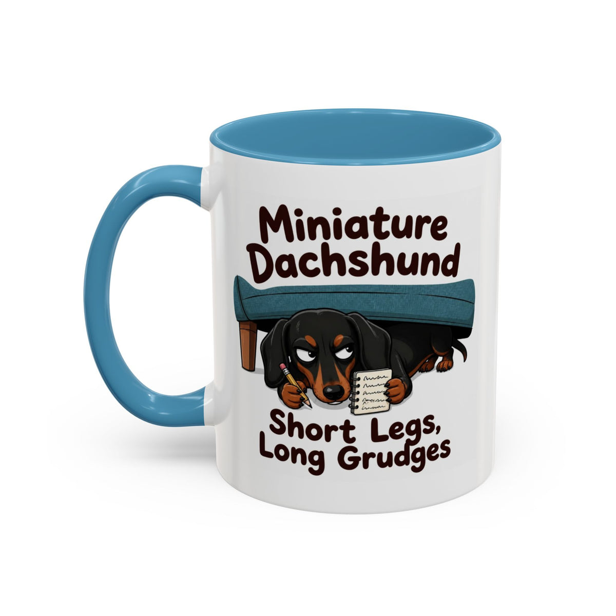 Short Legs Long Grudges Mug - Dachshund - Black & Tan